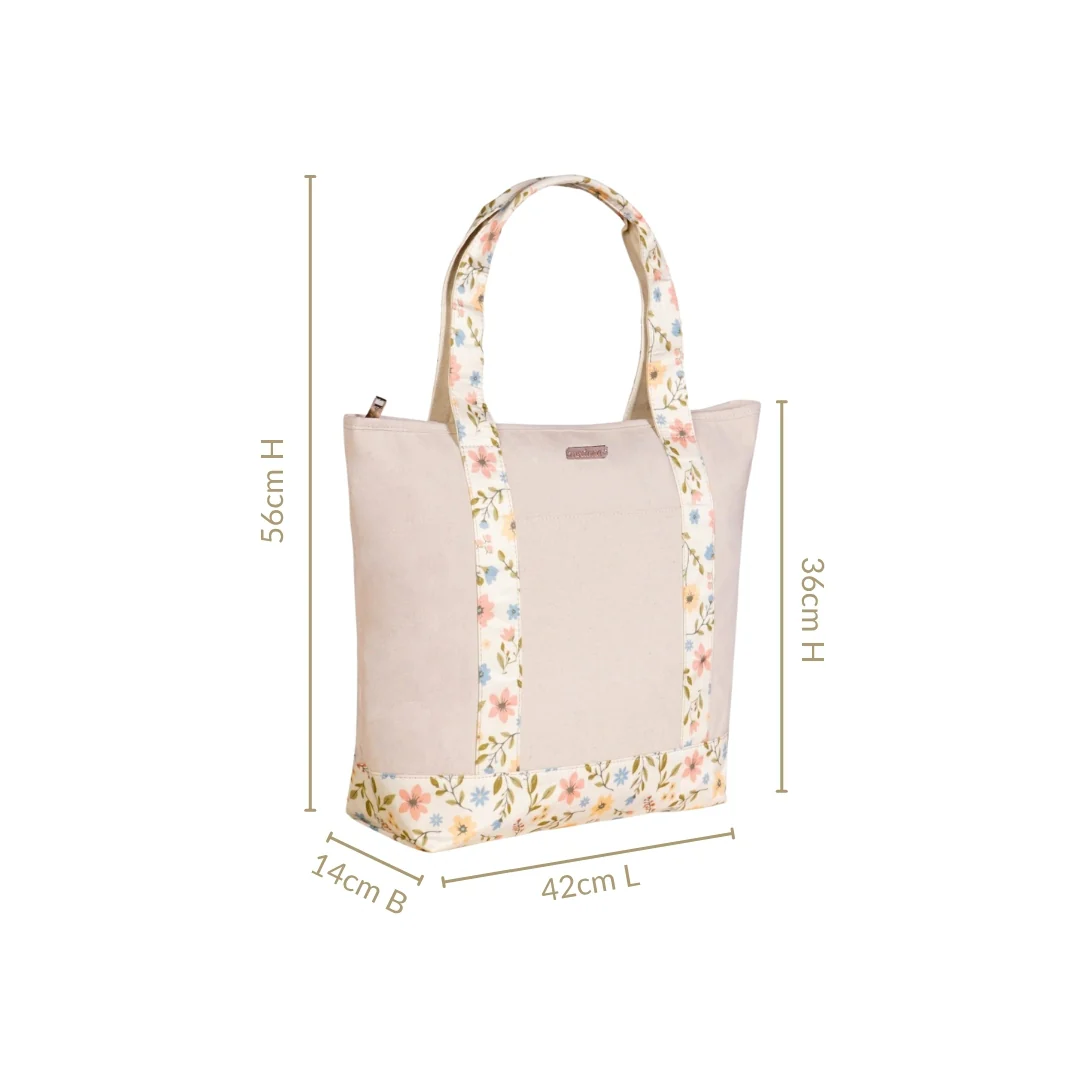 The Garden Stroll Tote Large Canvas Zipper Tote Bag - Image 5