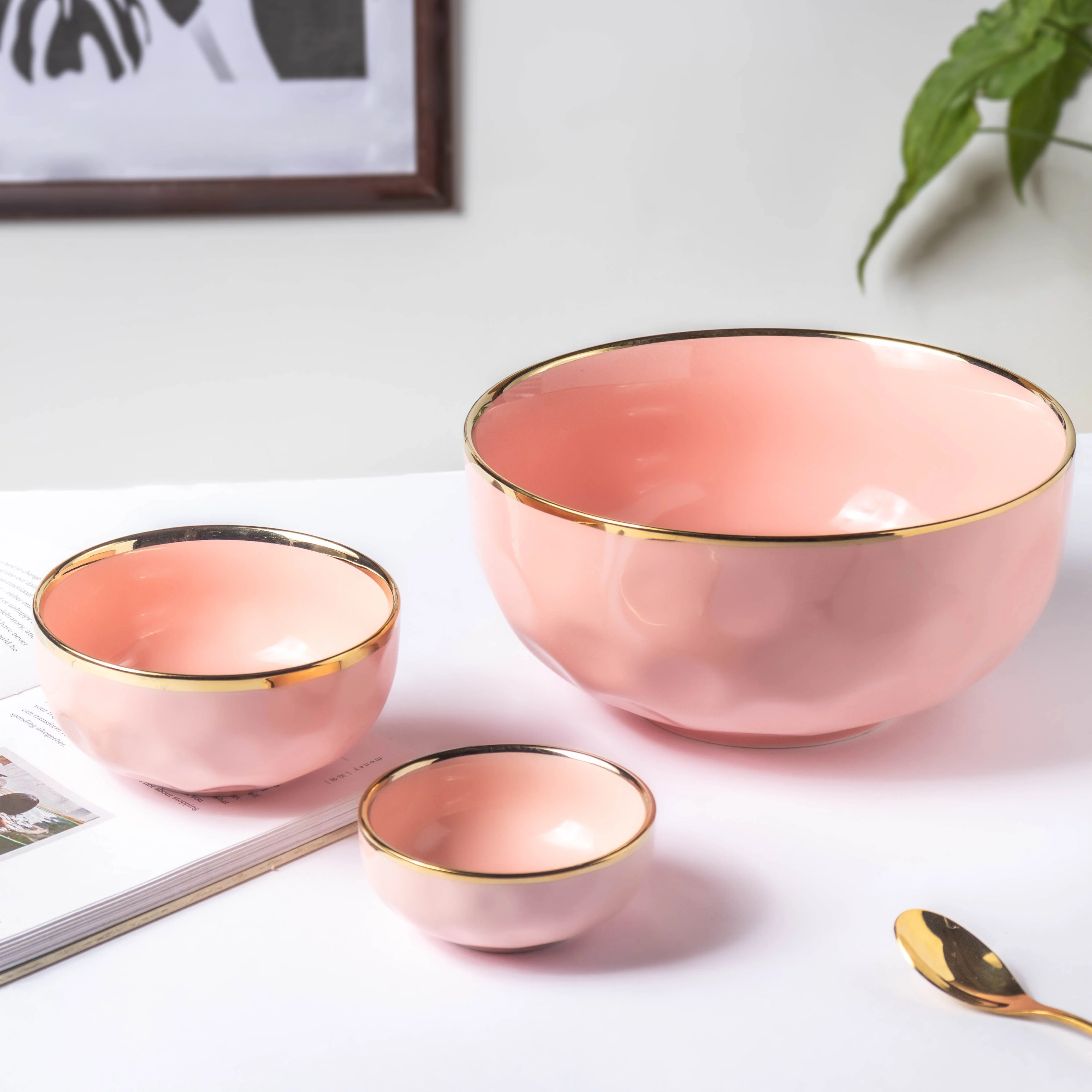 Think Pink Ceramic Soup Bowl - Image 8