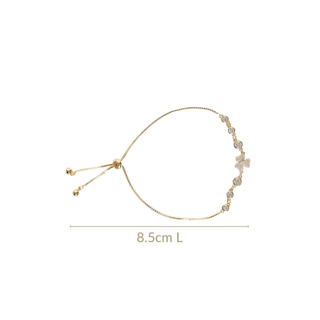 Three Leaf Clover Charm Bracelet - Image 3