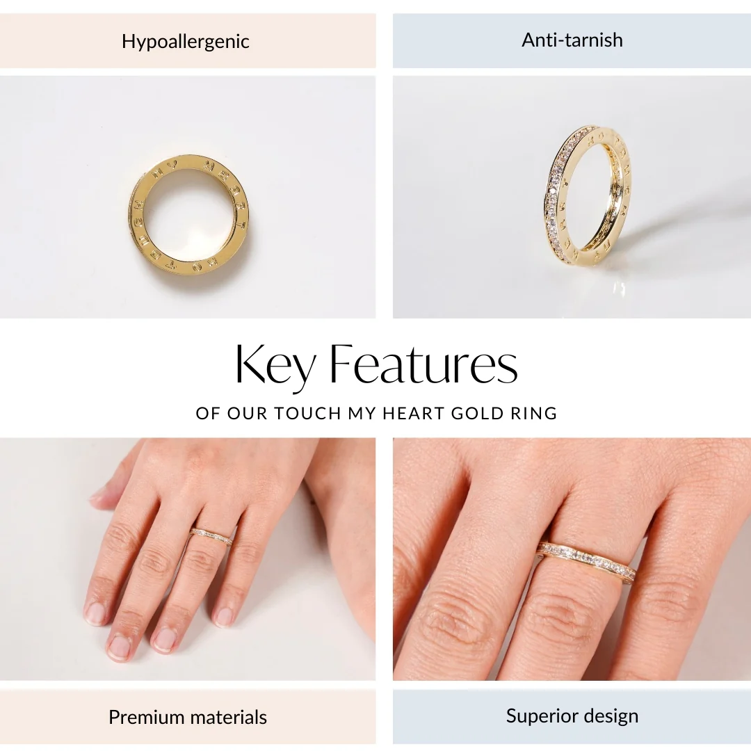 Touch My Heart Gold Ring - Image 4