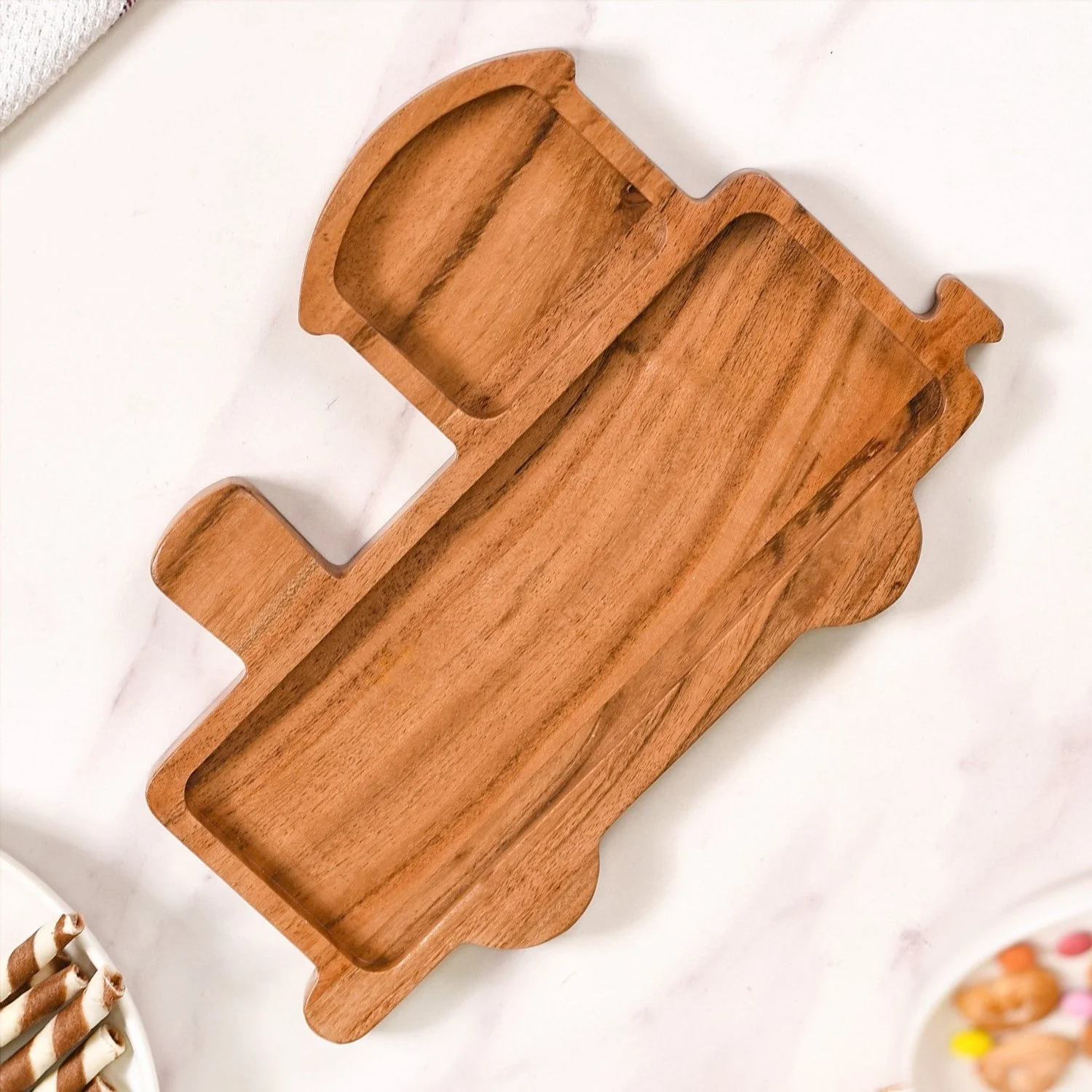 Toy Train Wooden Serving Platter 11 Inch - Image 7