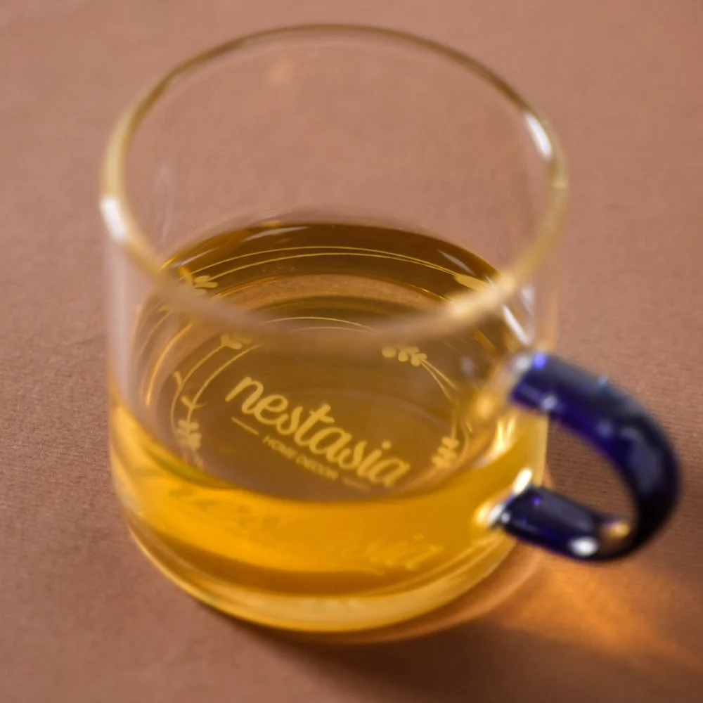 Transparent And Blue Cup Set of 6 - Image 3