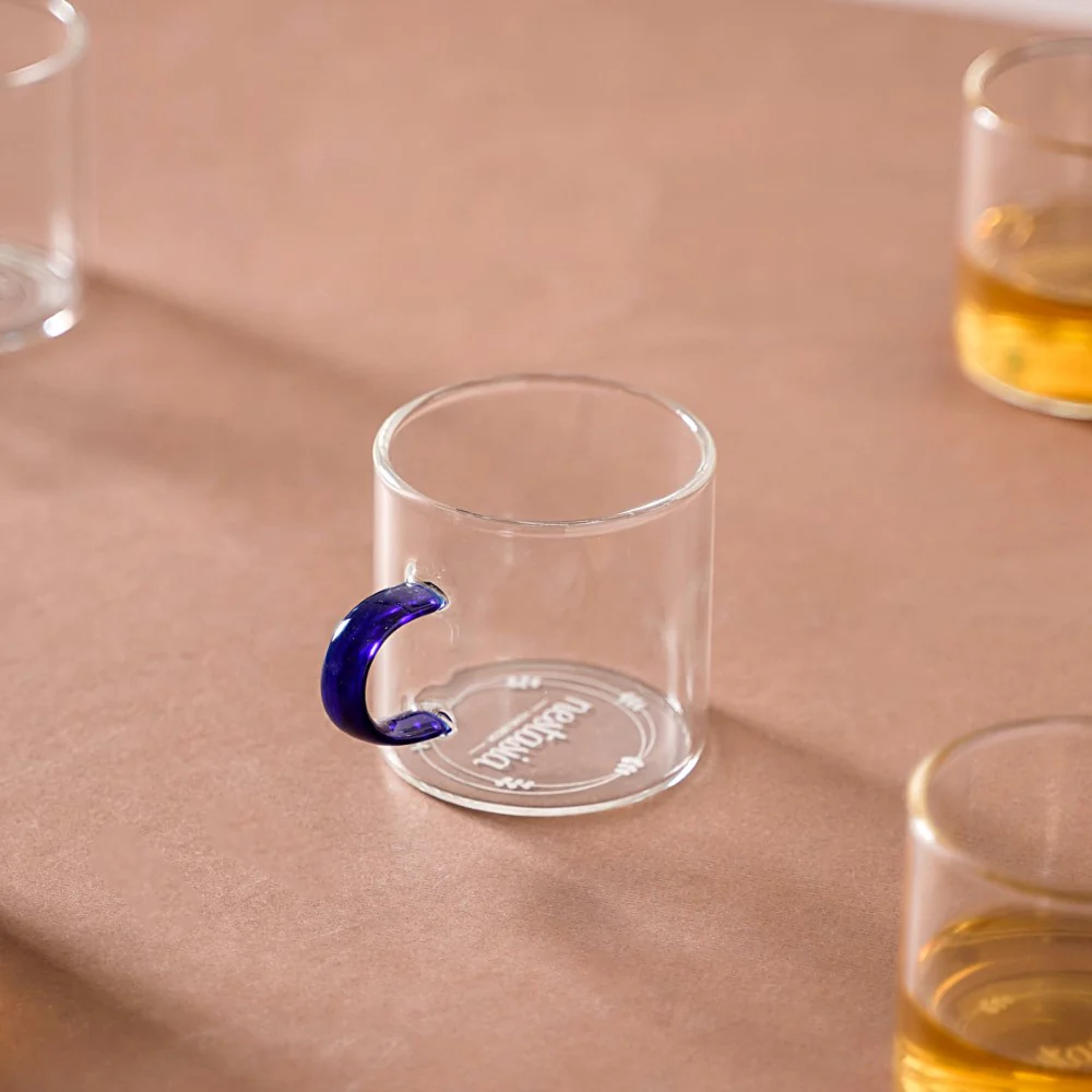 Transparent And Blue Cup Set of 6 - Image 7