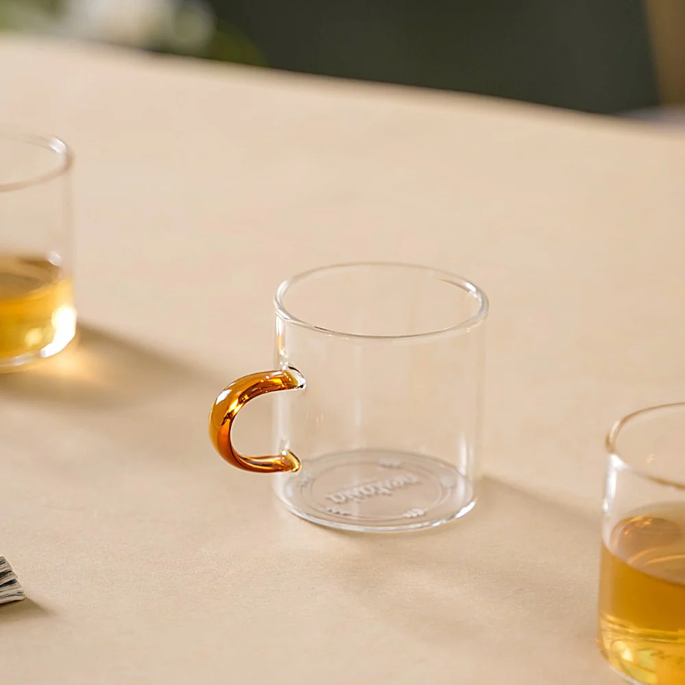 Transparent And Yellow Cup Set of 6 - Image 6