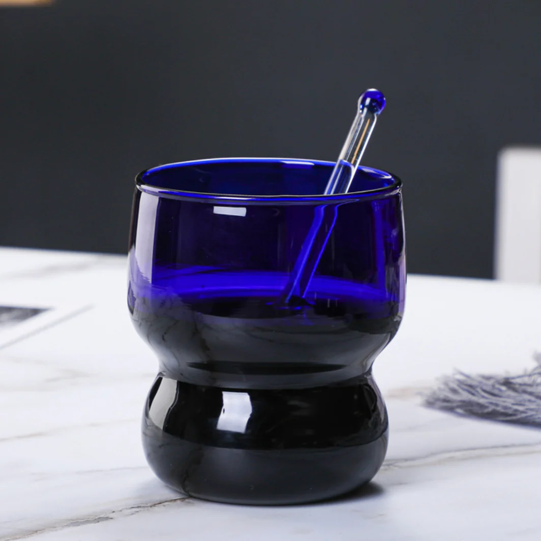 Transparent Borosilicate Glass Tumbler Blue - Image 8