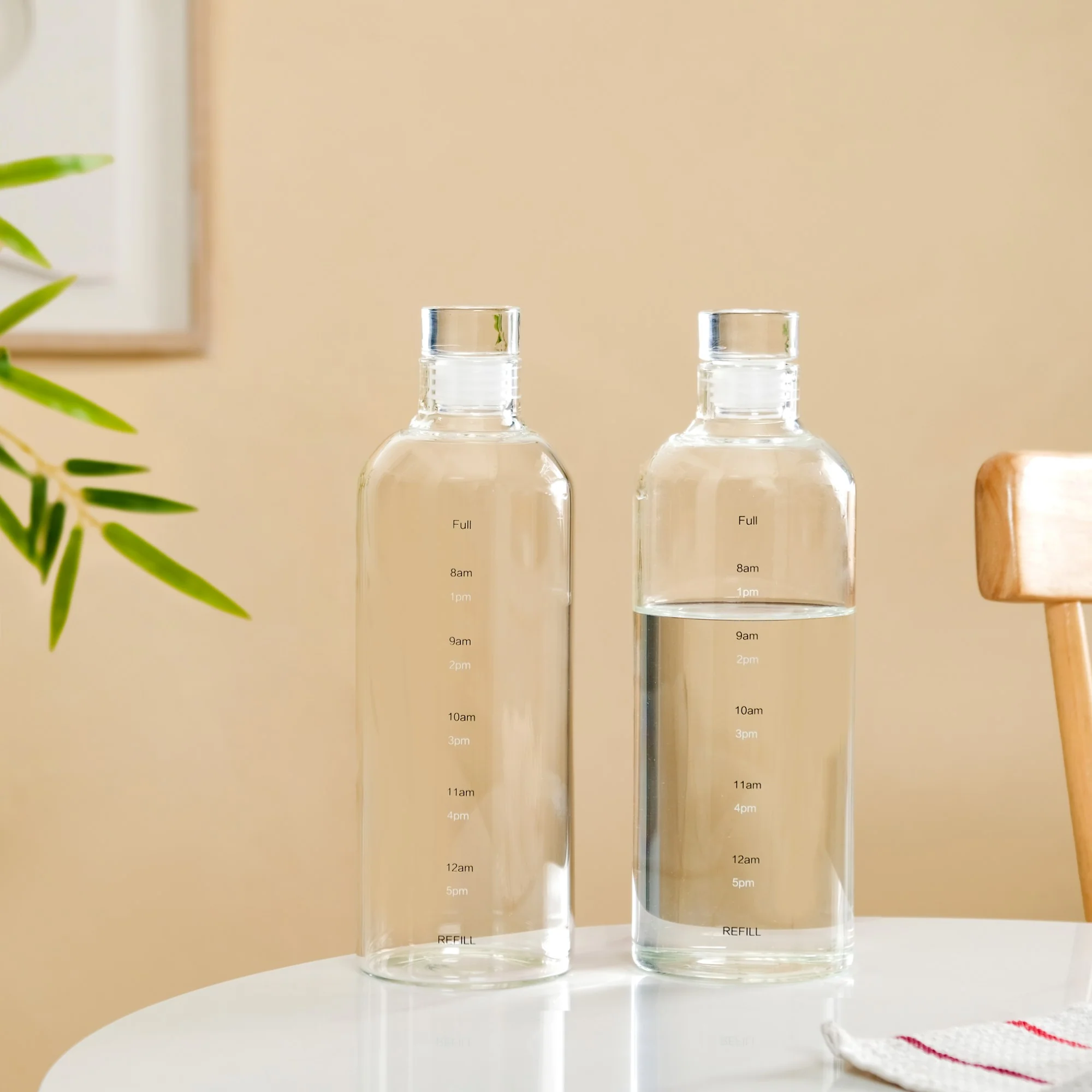 Transparent Borosilicate Glass Water Bottle Set Of 2 780ml - Image 7