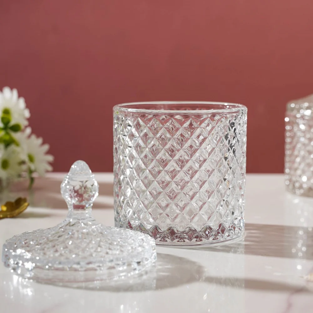 Transparent Crystal Glass Large Candy Jar 600 ml - Image 7