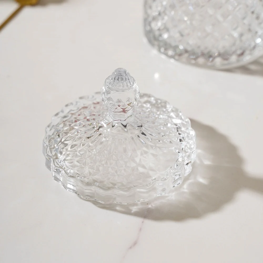 Transparent Crystal Glass Large Candy Jar 600 ml - Image 8