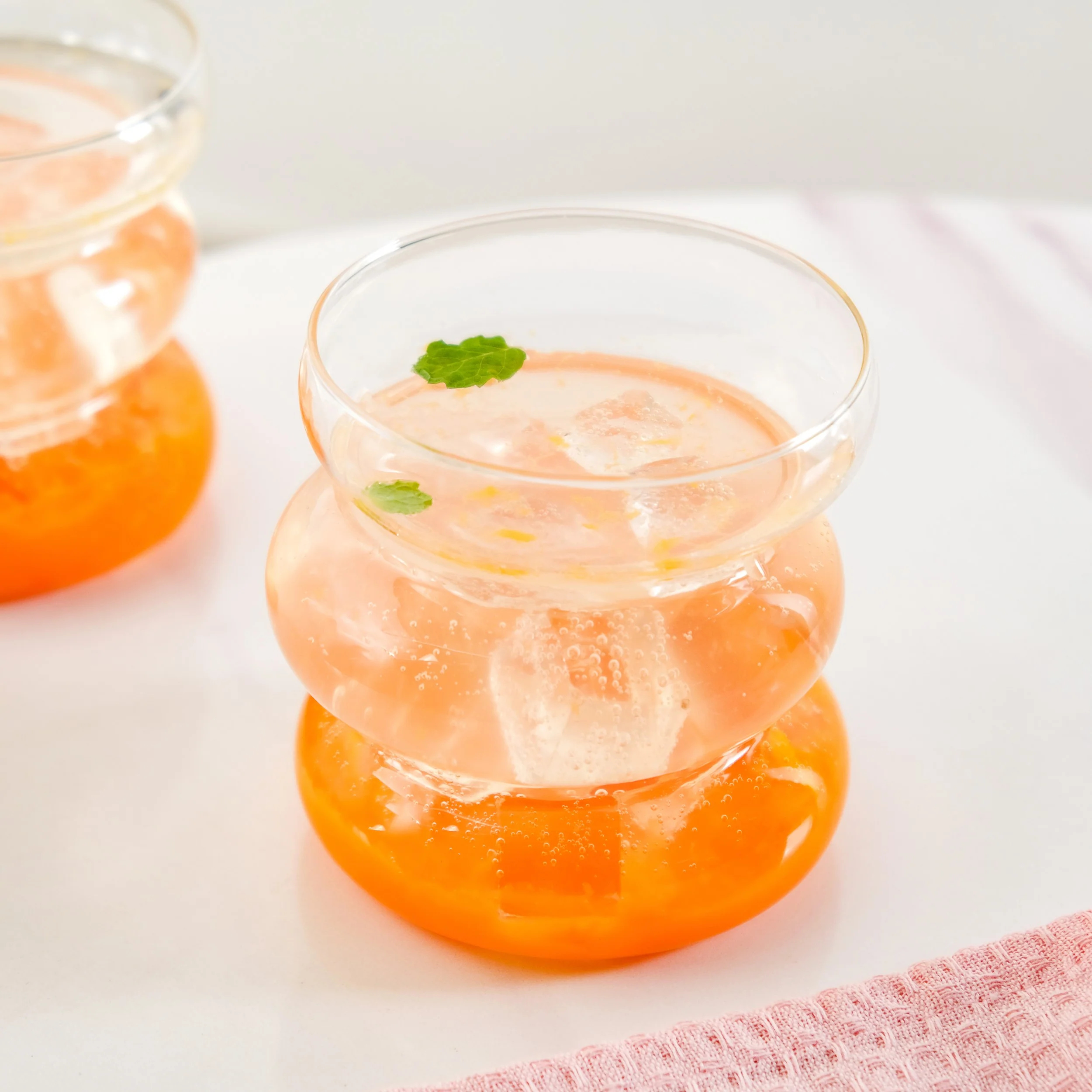 Transparent Layered Donut Glass Set Of 2 400ml - Image 6