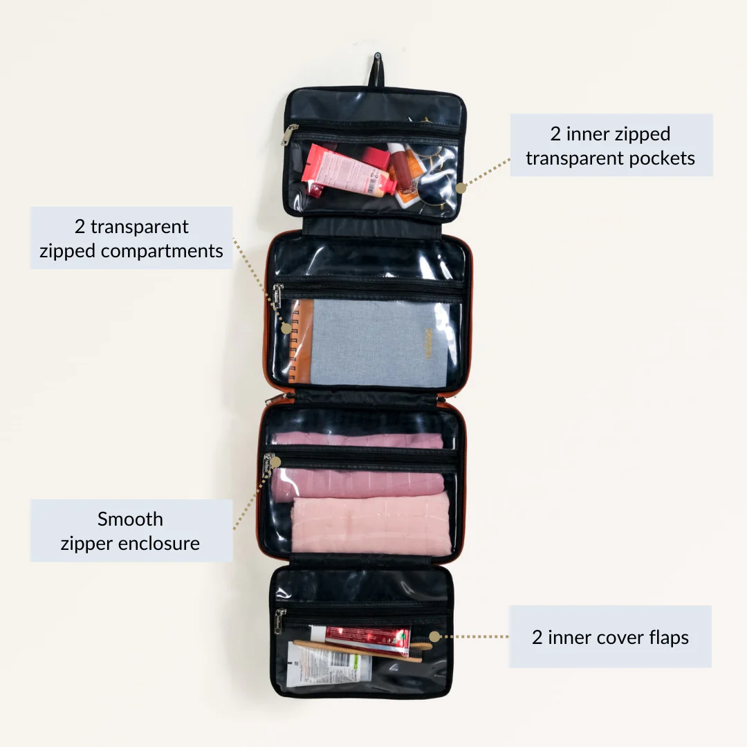 Travel Kit Bag Brown - Image 6