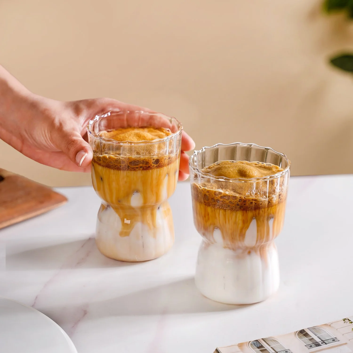 Trending Tiered Glass Tumbler Set Of 2 350ml - Image 2