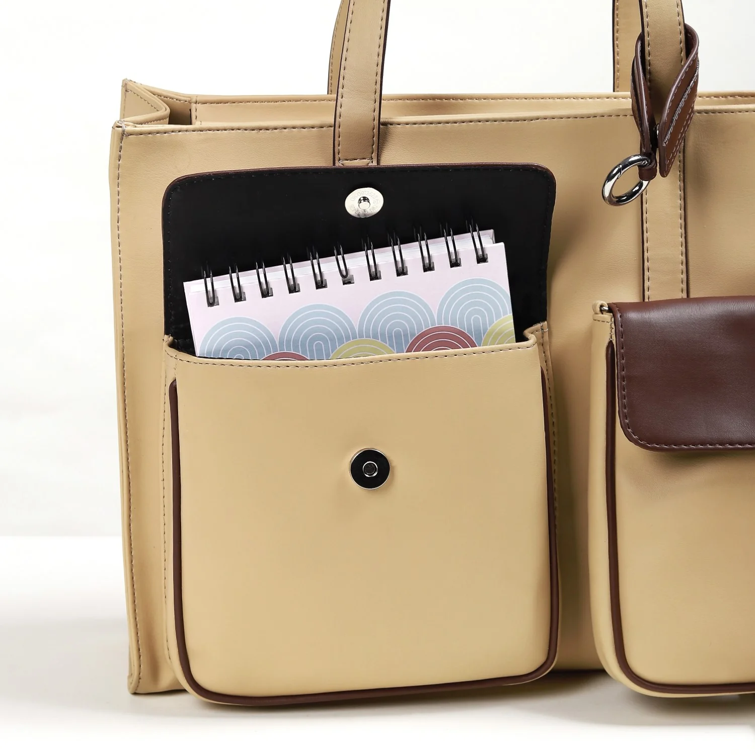 Trendy Tote Bag For Women Beige - Image 23