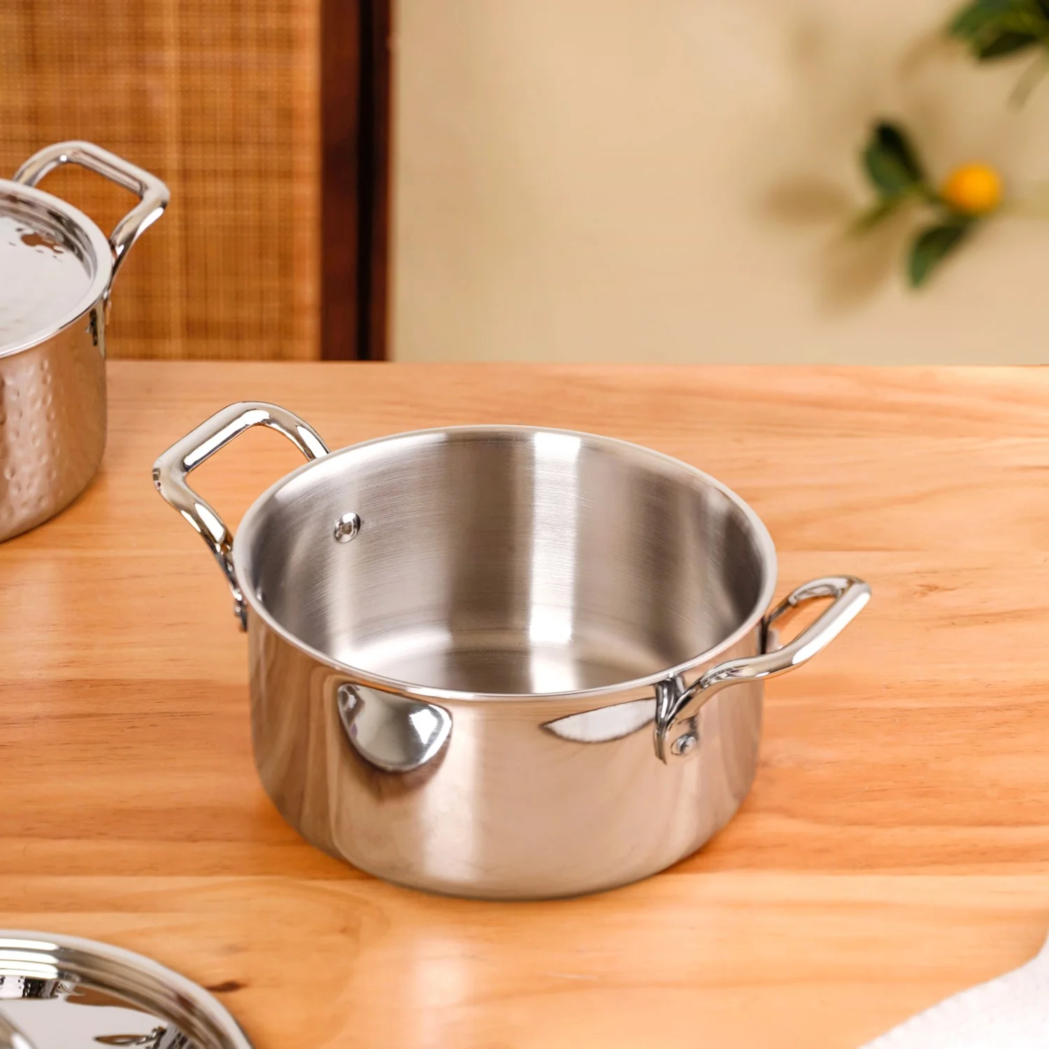 Tri Ply Stainless Steel Casserole Pot With Lid 3000ml - Image 9