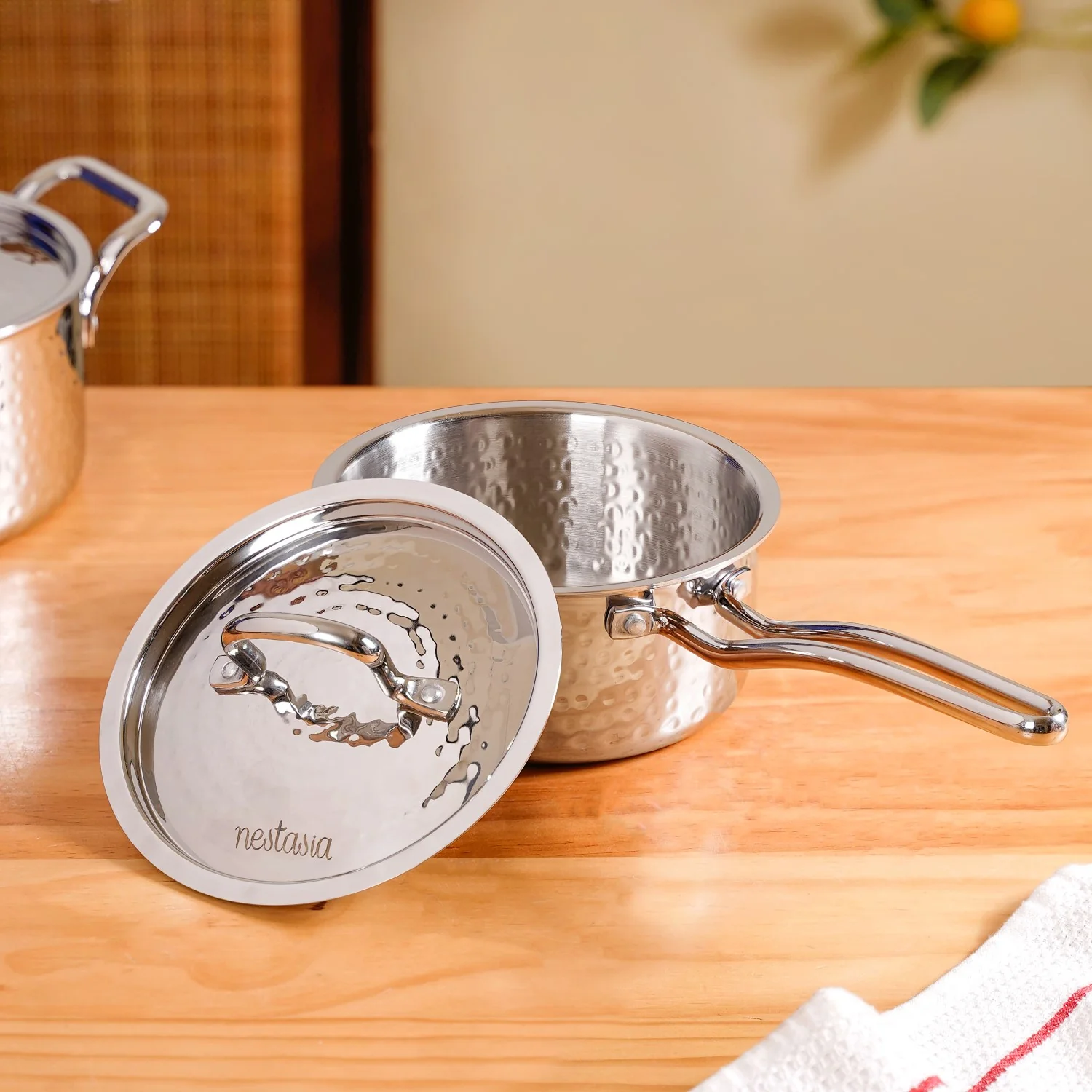 Tri Ply Stainless Steel Deep Saucepan 1500ml - Image 2