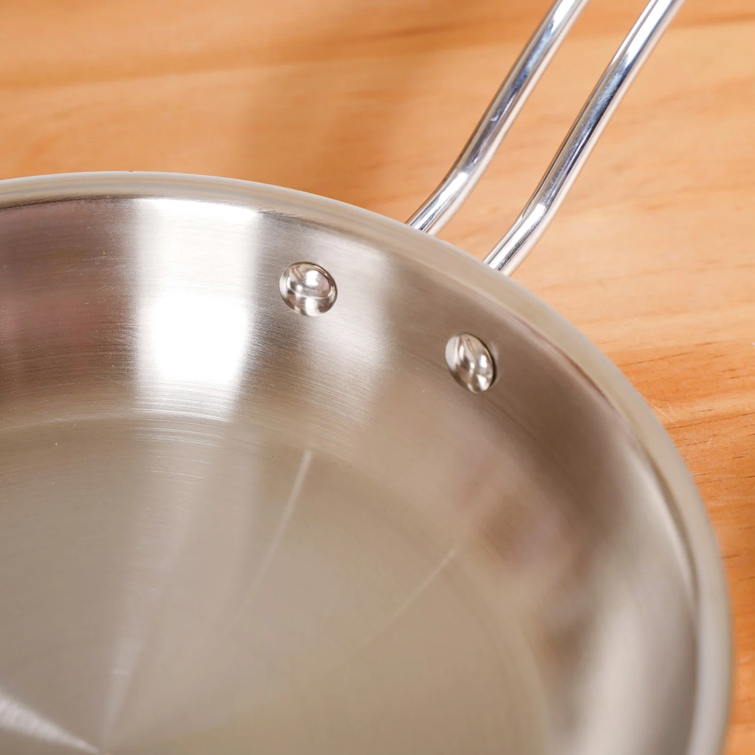 Tri Ply Thick Stainless Steel Fry Pan Induction Safe 1750ml - Image 7