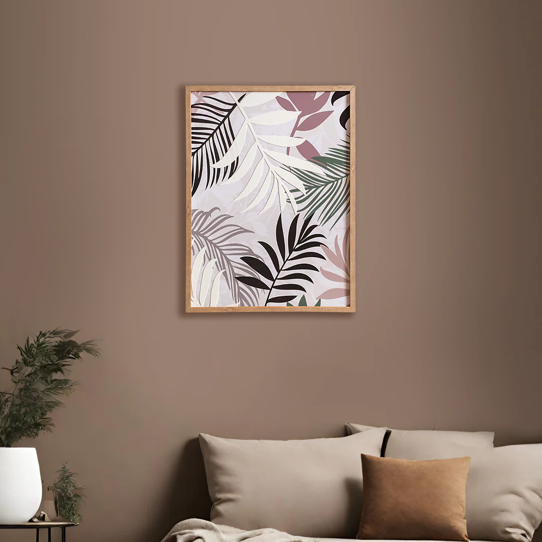 Tropic Embossed And Printed Canvas Wall Art Frame 23x17 Inch - Image 3