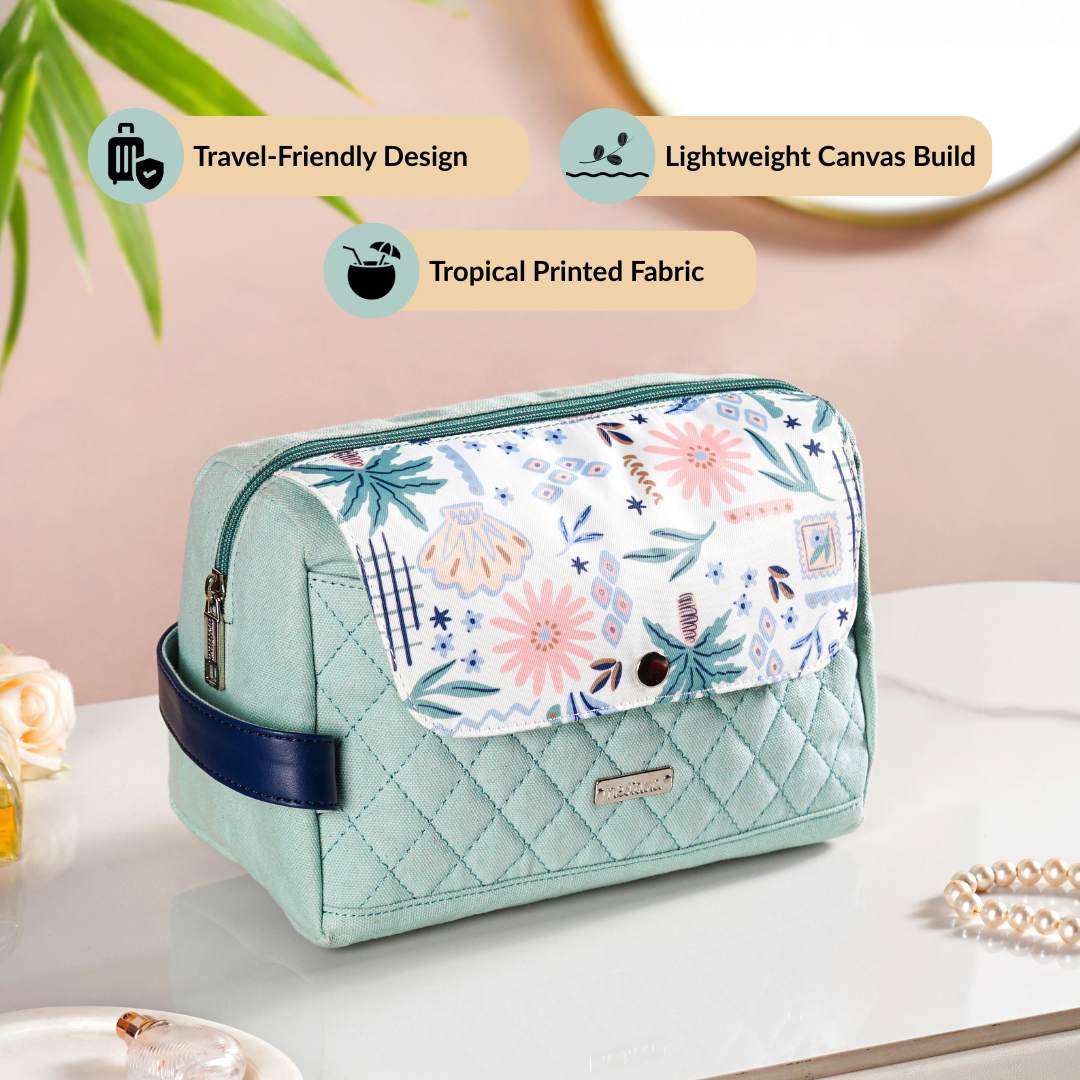 Tropical Mint Cosmetic Pouch - Image 3