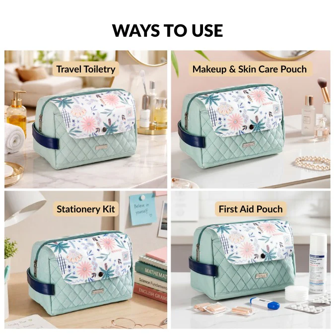Tropical Mint Cosmetic Pouch - Image 7
