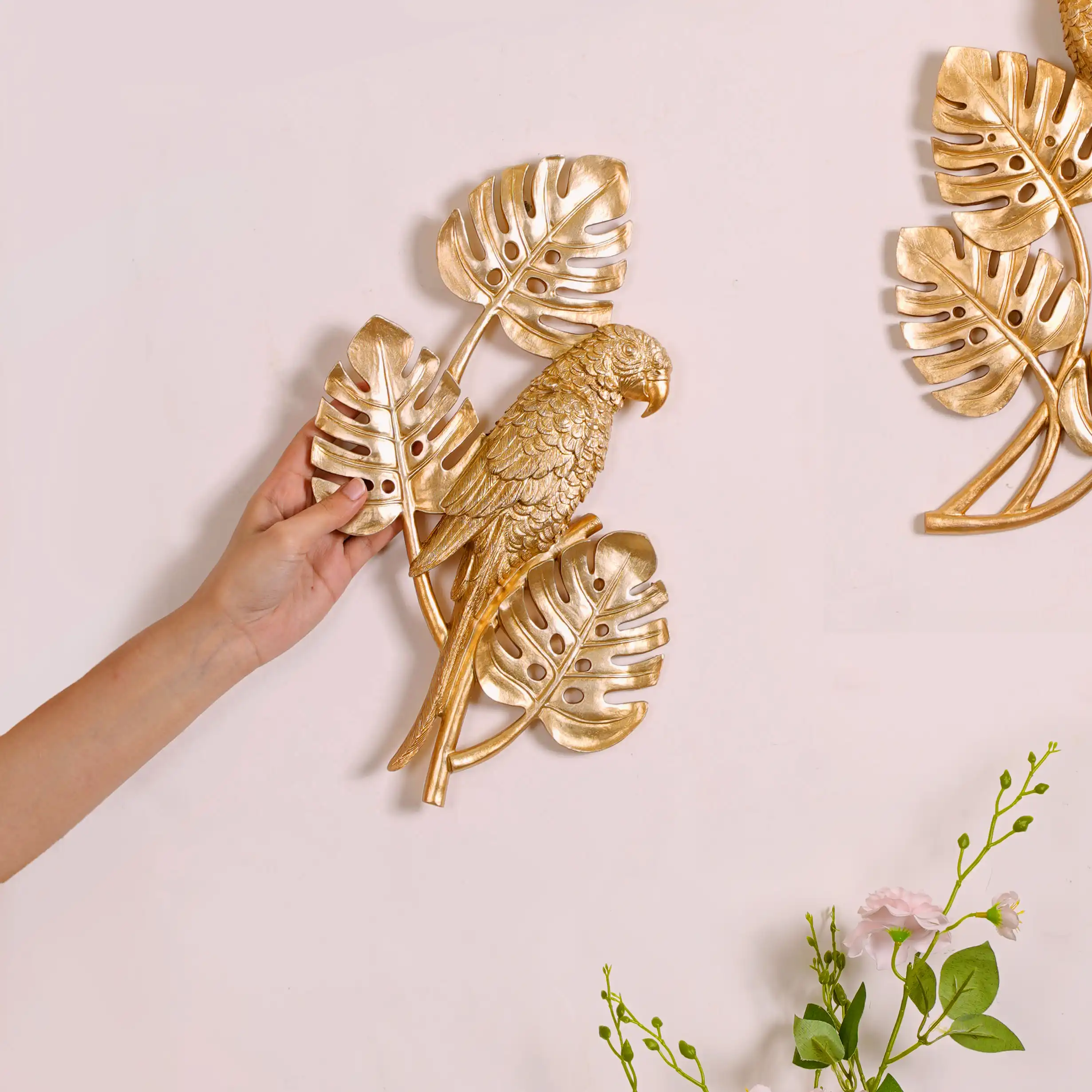 Tropical Parrot Wall Decor Gold - Image 2
