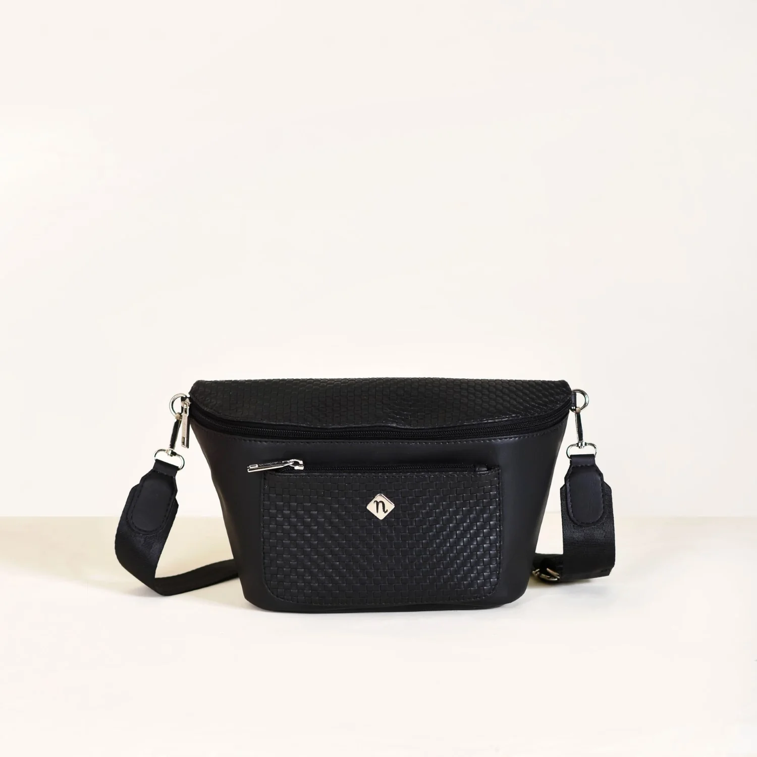 Unisex Black Crossbody Bag - Image 7