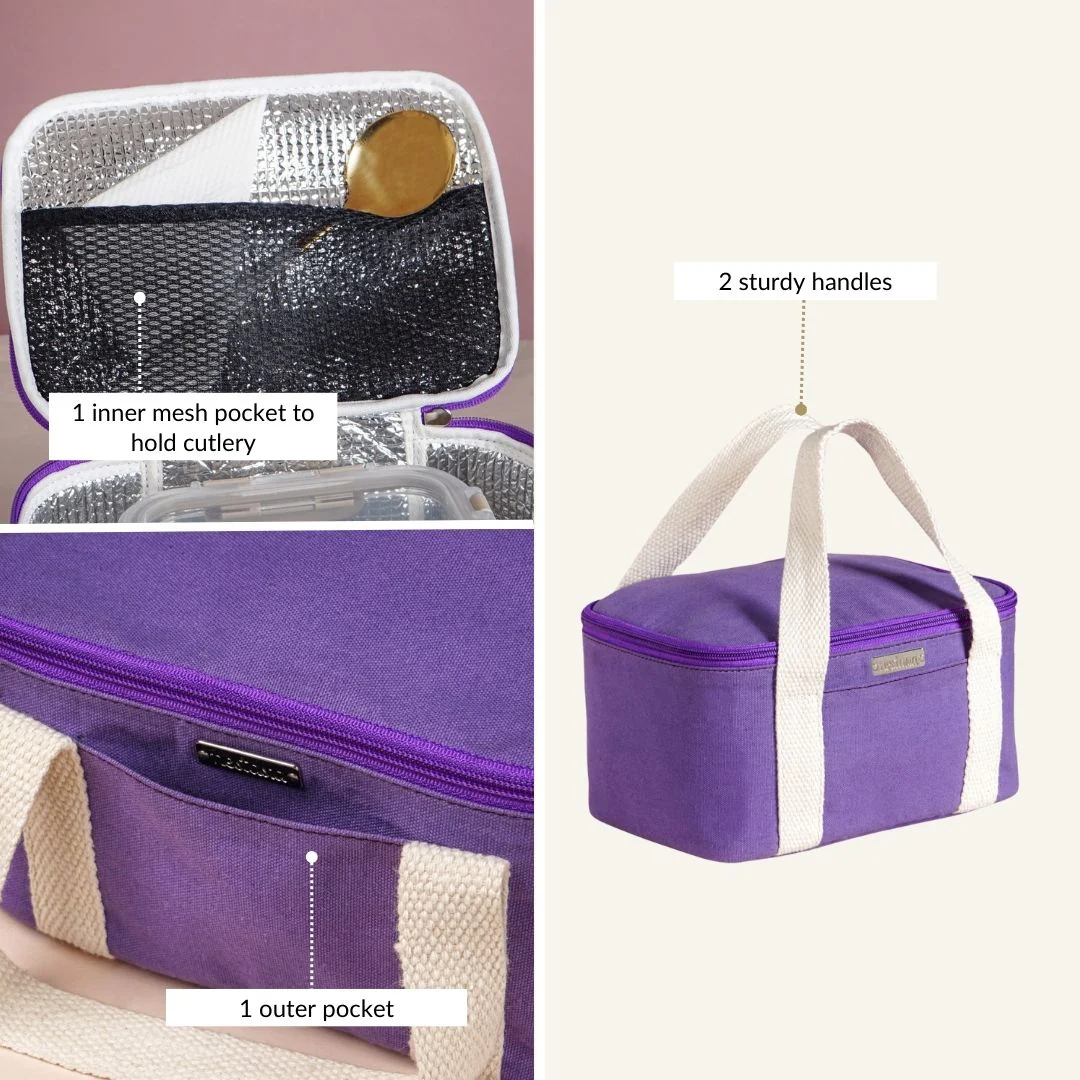 Urban Daily Insulated Everyday Lunch Bag In Purple - Image 6