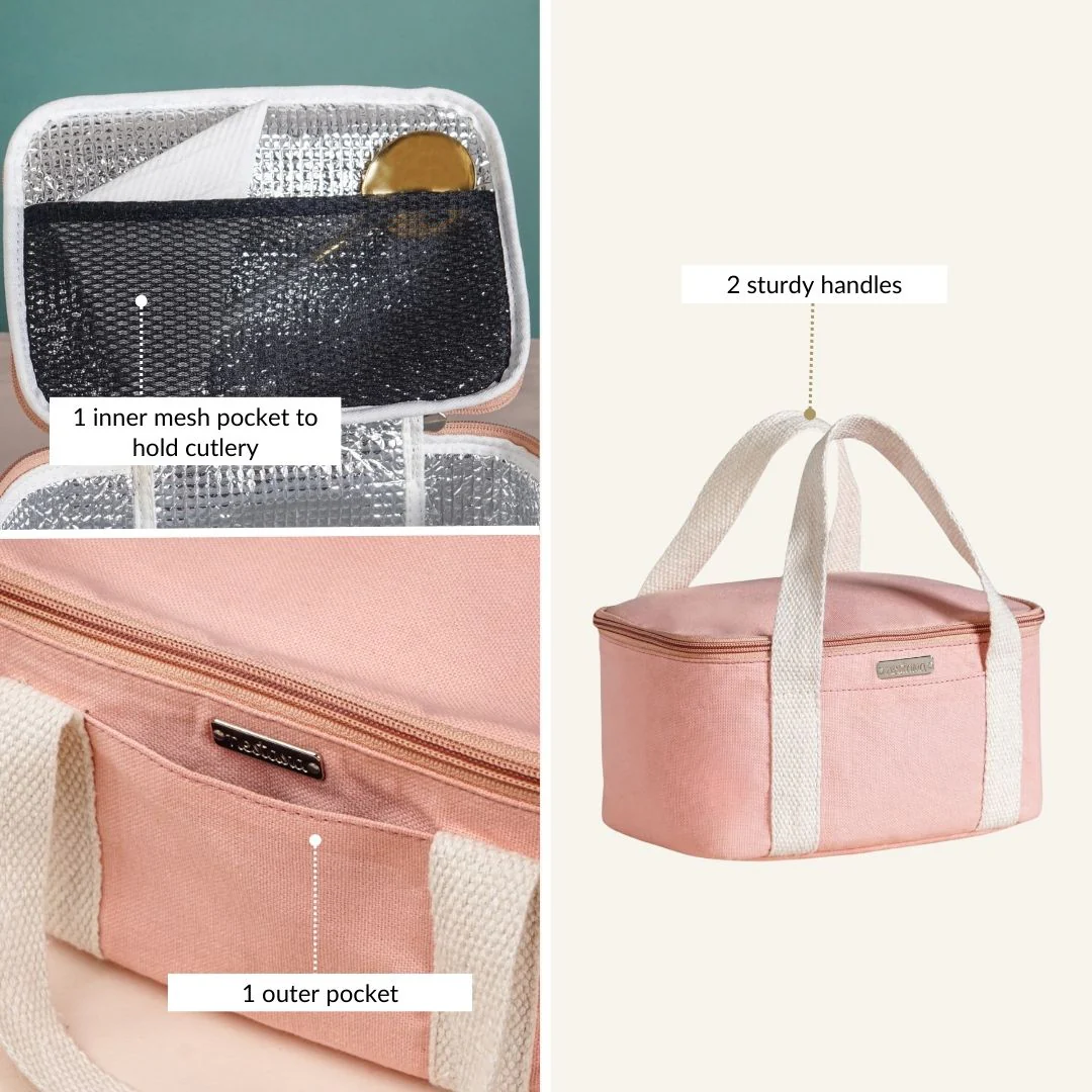 Urban Daily Insulated Lunch Bag In Peach - Image 7