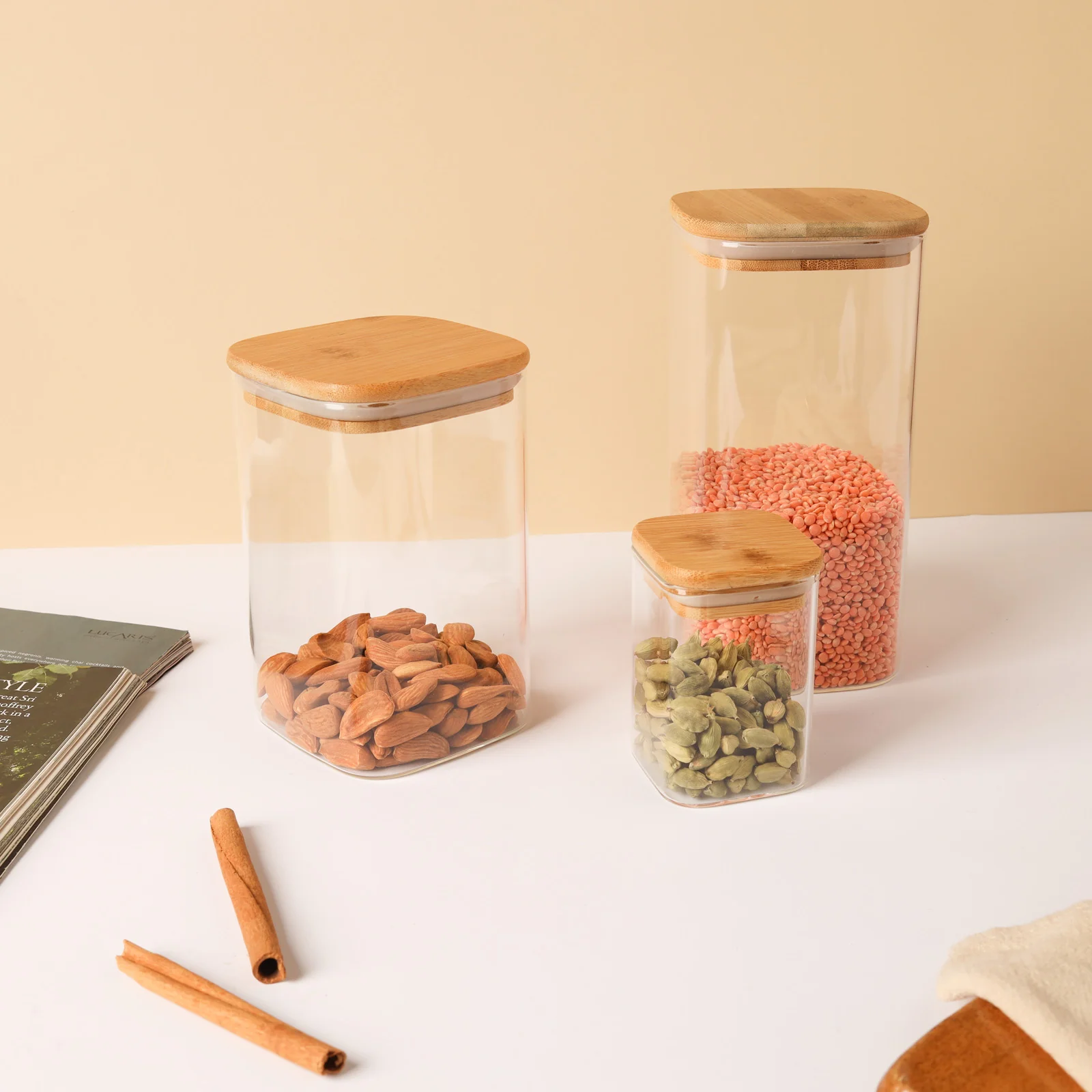 Vacuum Seal Glass Jar Set of 3 - Image 3