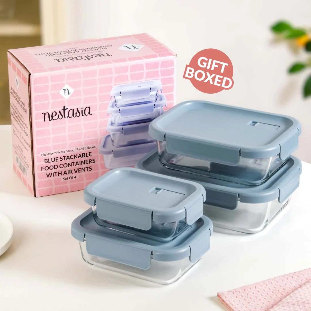 Venti Food Containers Blue Set Of 4 370ml 660ml 1000ml 1500ml - Image 8