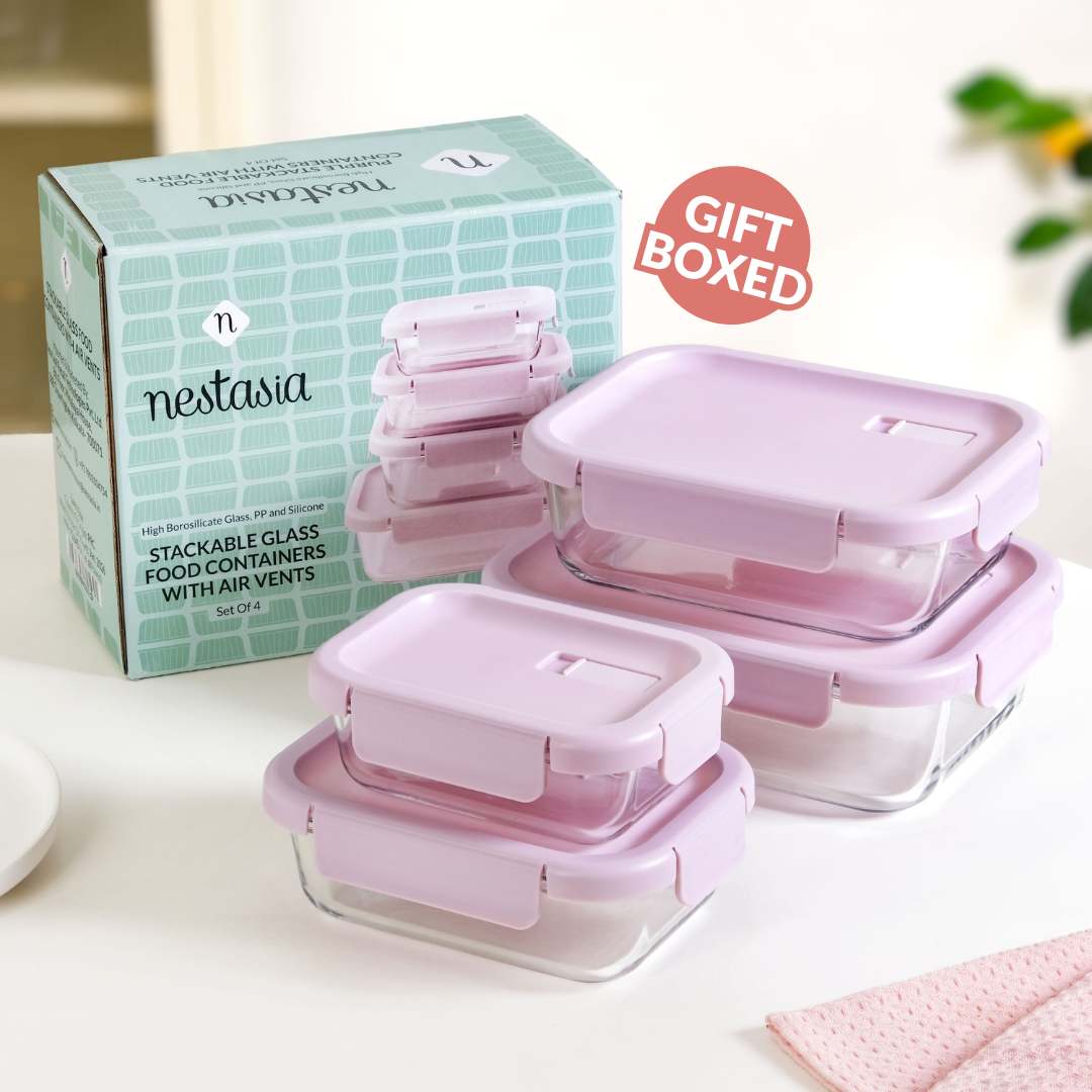 Venti Food Containers Lavender Set Of 4 370ml 660ml 1000ml 1500ml - Image 3
