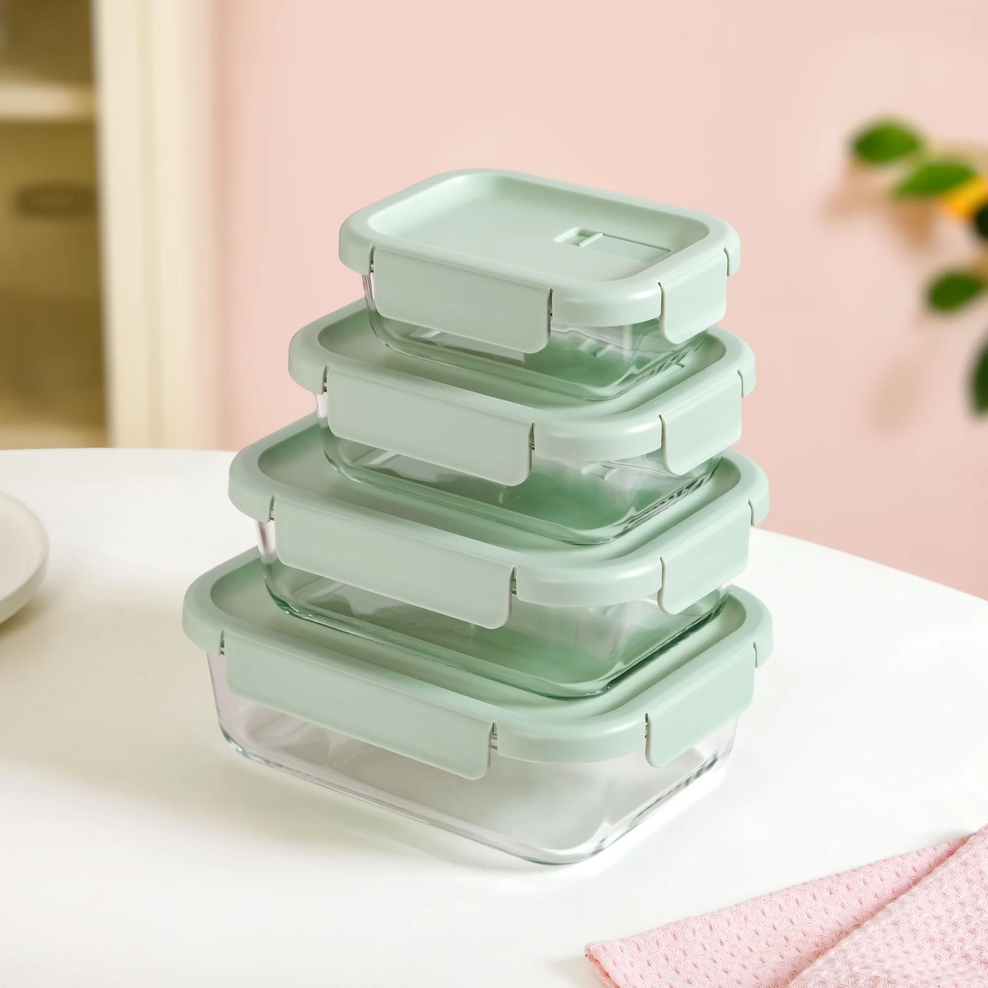 Venti Food Containers Sage Green Set Of 4 370ml 660ml 1000ml 1500ml - Image 8