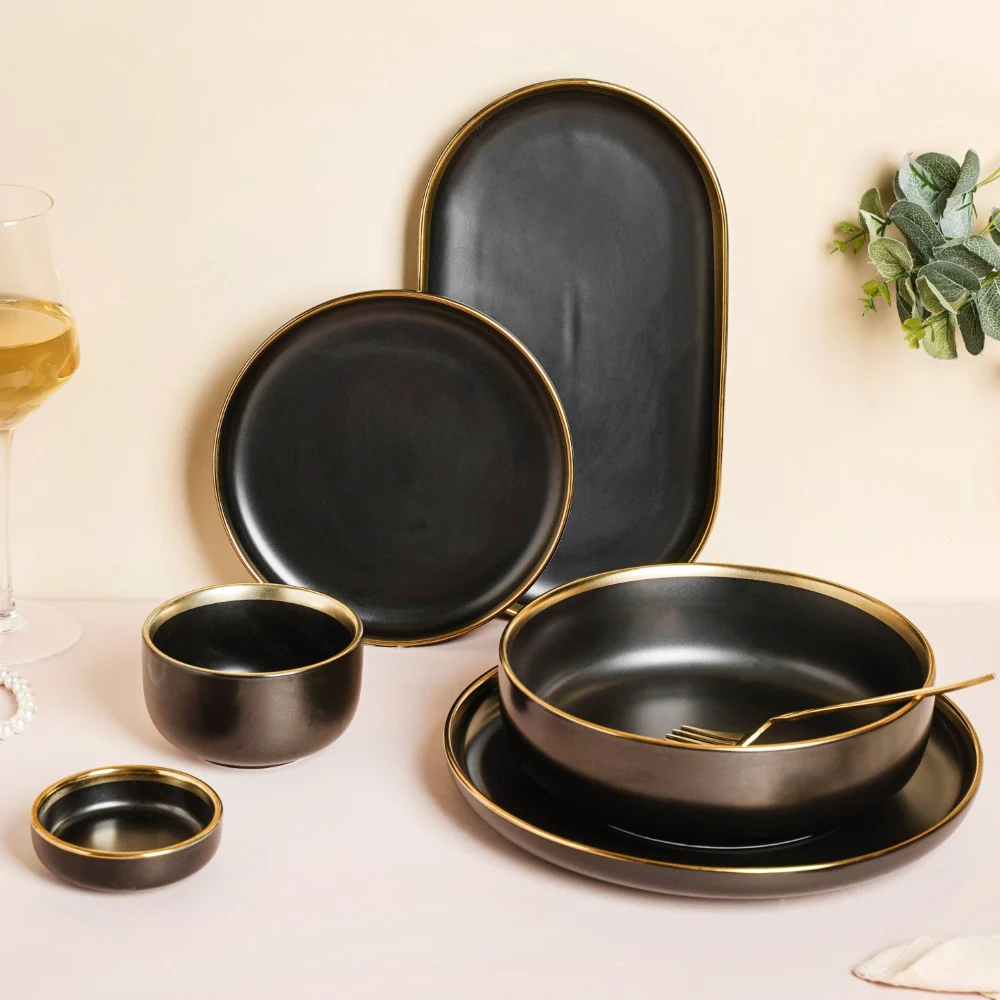 VERA Black 27 Piece Dinner Set For 6 - Image 3