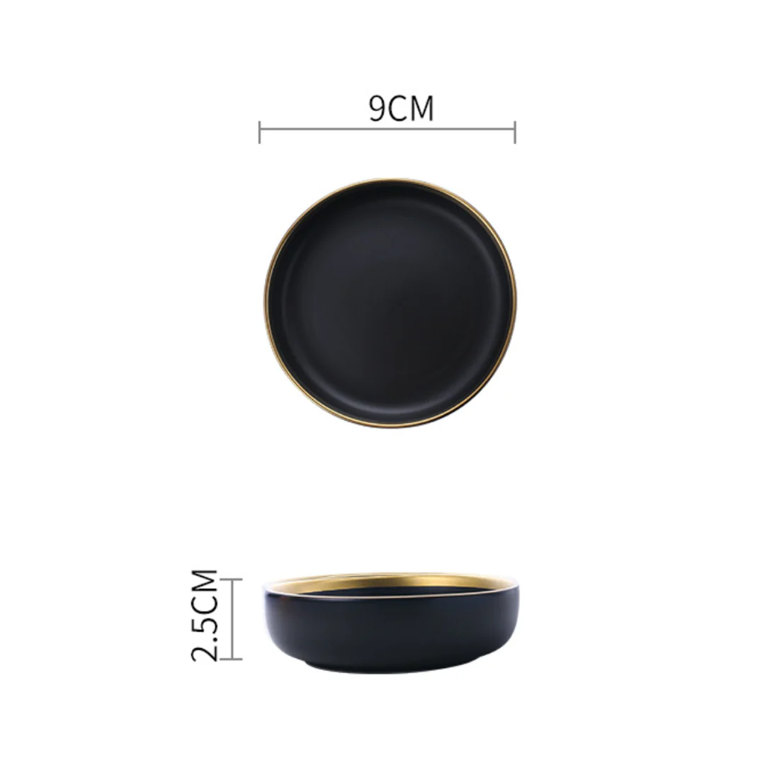 VERA Ceramic Deep Pasta Plate Black 8 Inch - Image 7