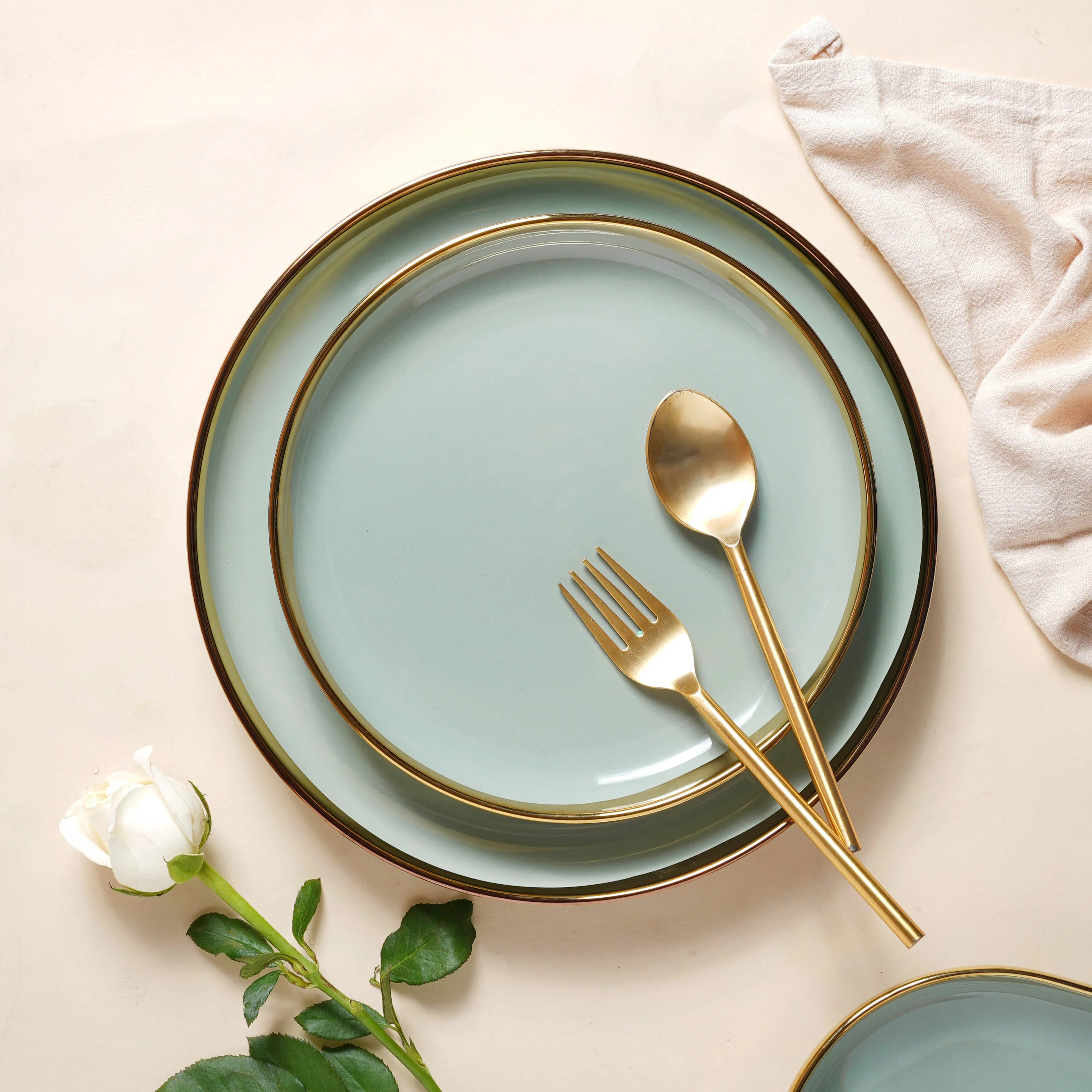 VERA Green 27 Piece Dinner Set For 6 - Image 3