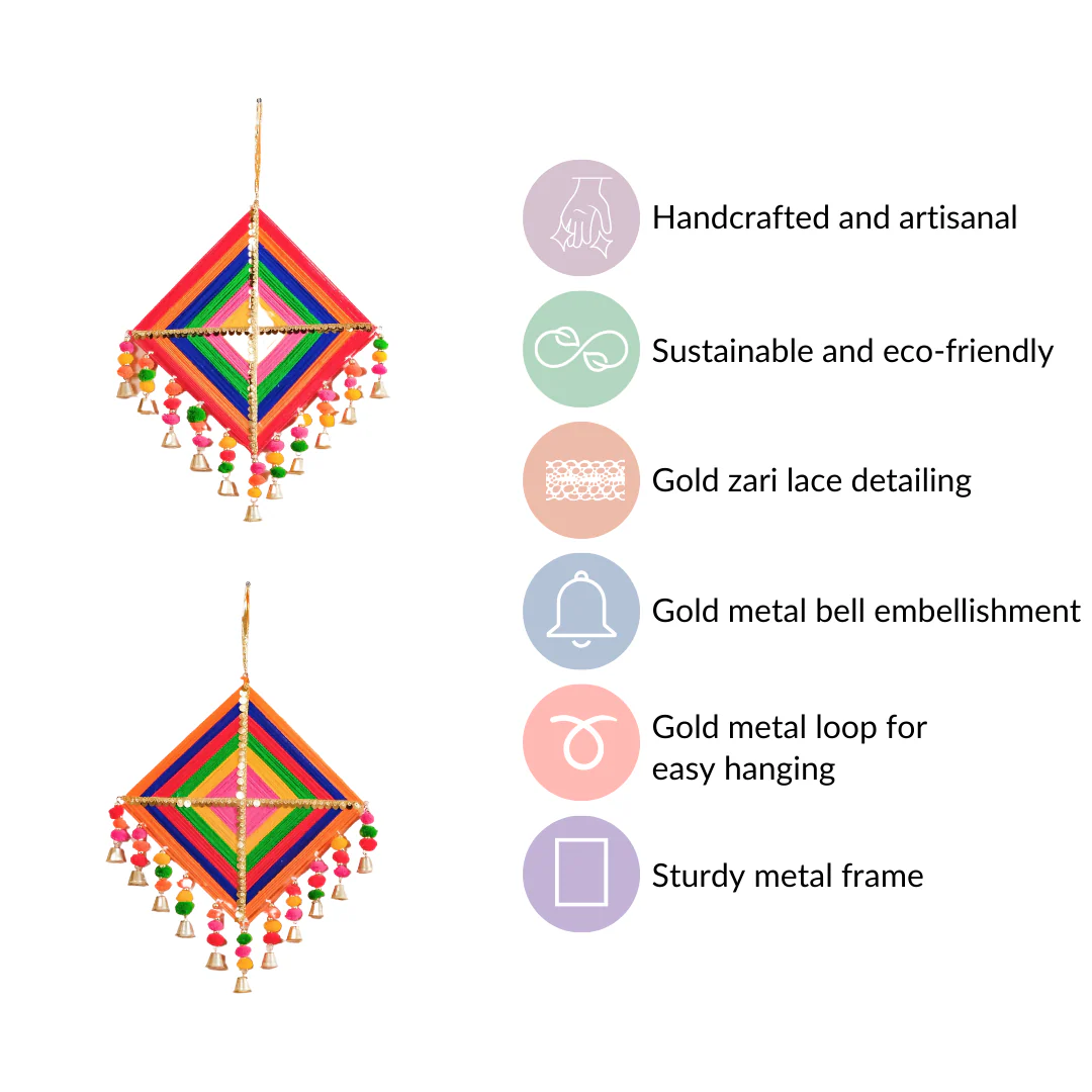 Vibrant Kite Wall Hanging Set of 2 - Image 6