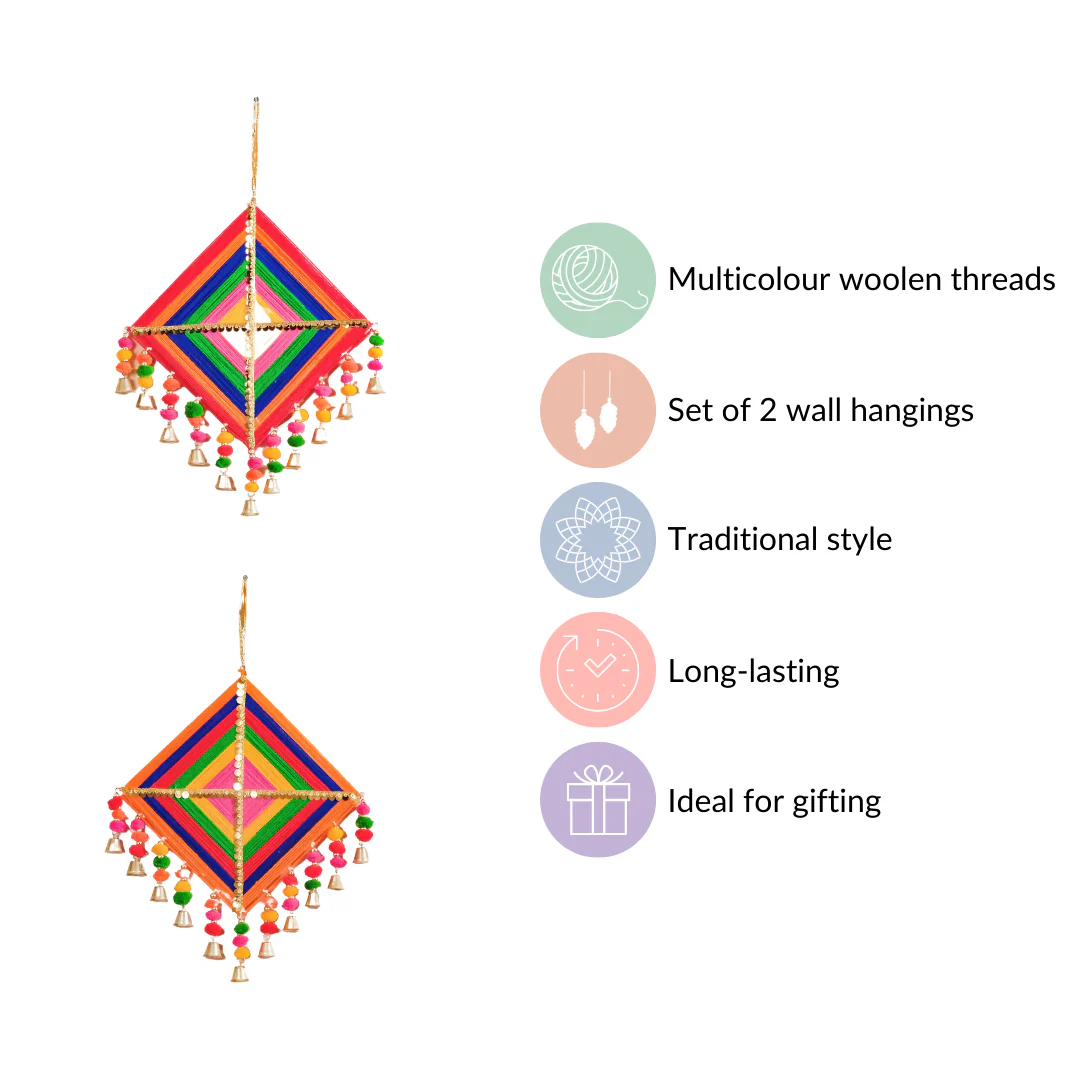 Vibrant Kite Wall Hanging Set of 2 - Image 7