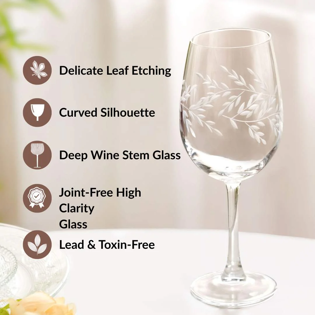 Vinea Etched Wine Glass Set Of 2 460ml - Image 5