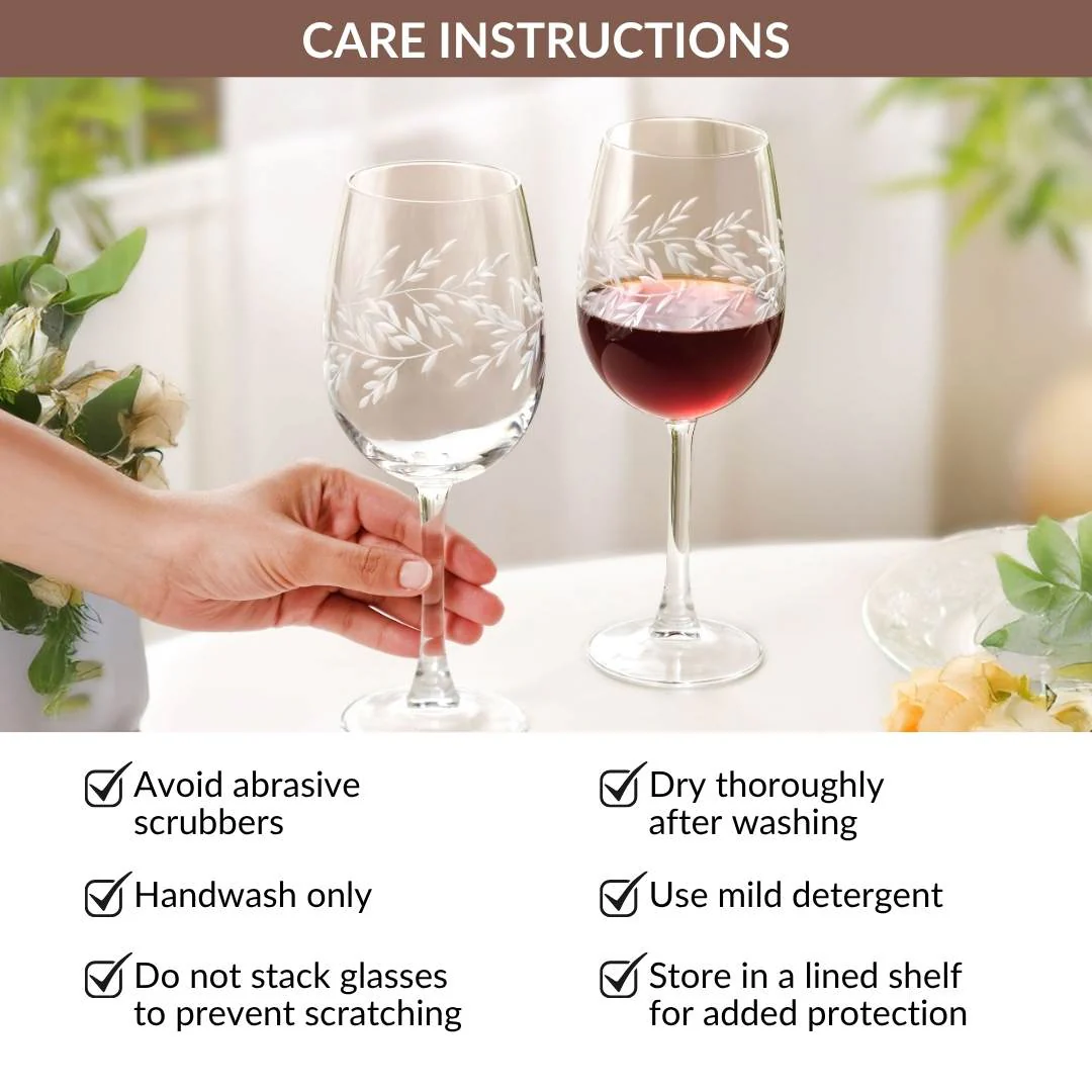 Vinea Etched Wine Glass Set Of 2 460ml - Image 7