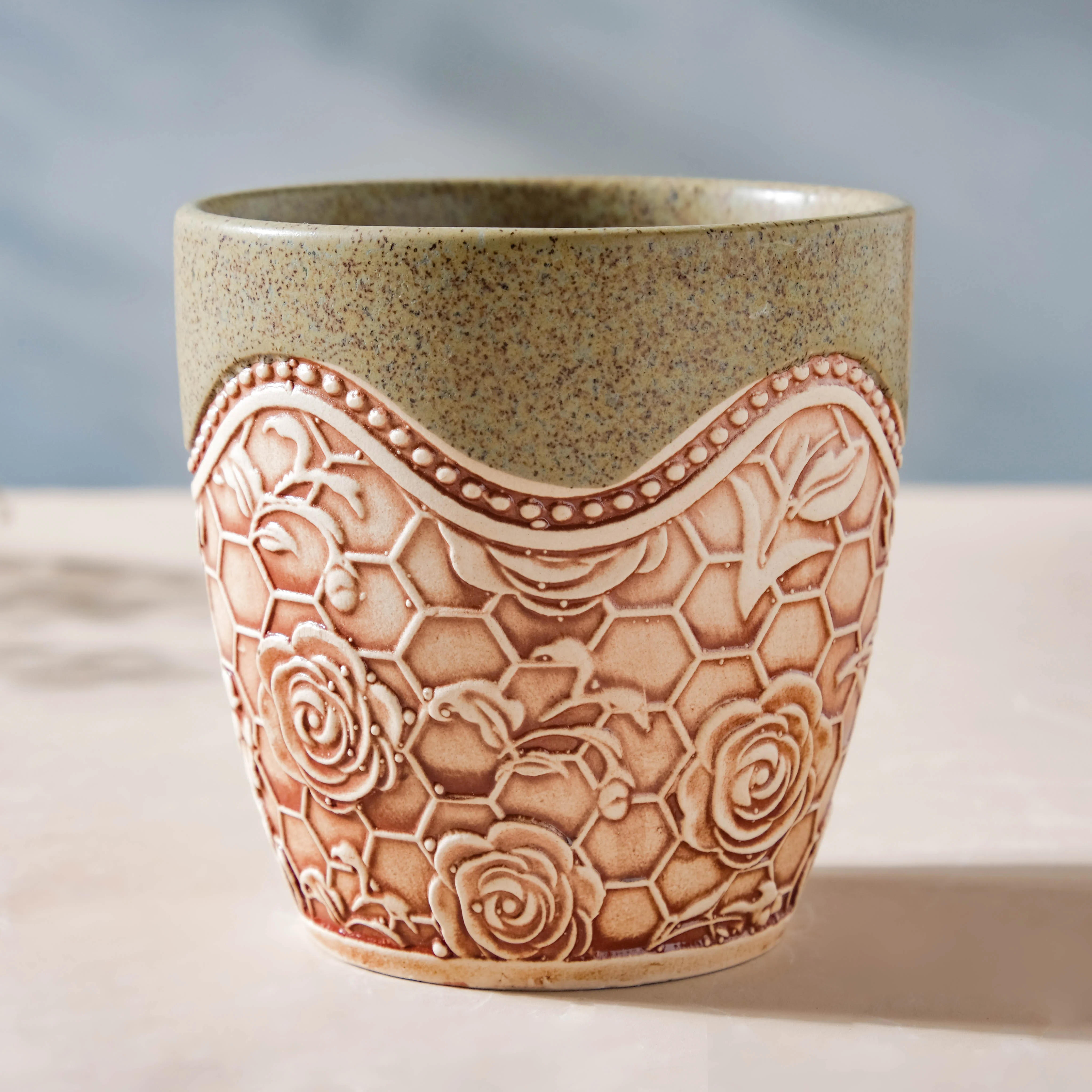 Vintage Rose Multipurpose Green Tumbler 200ml - Image 3
