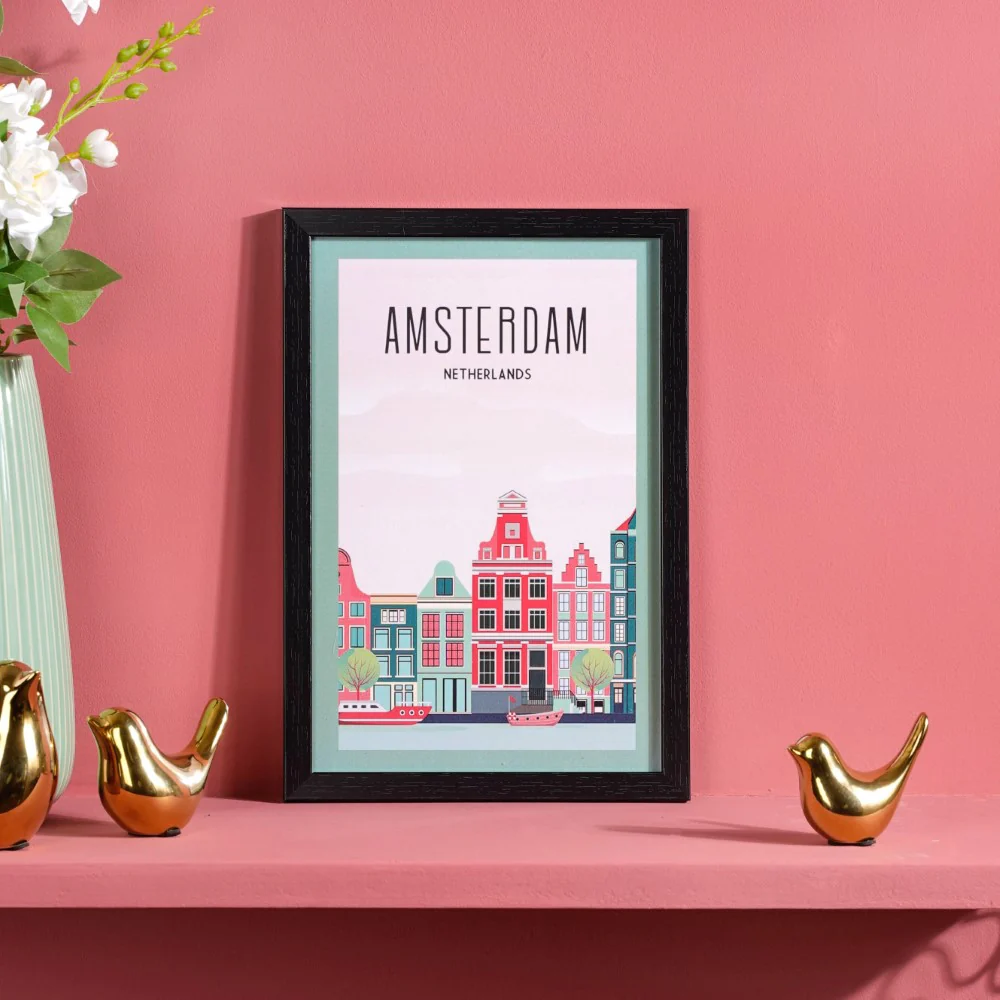 Vintage Travel Framed Poster Set Of 2 13x9 Inch - Image 3