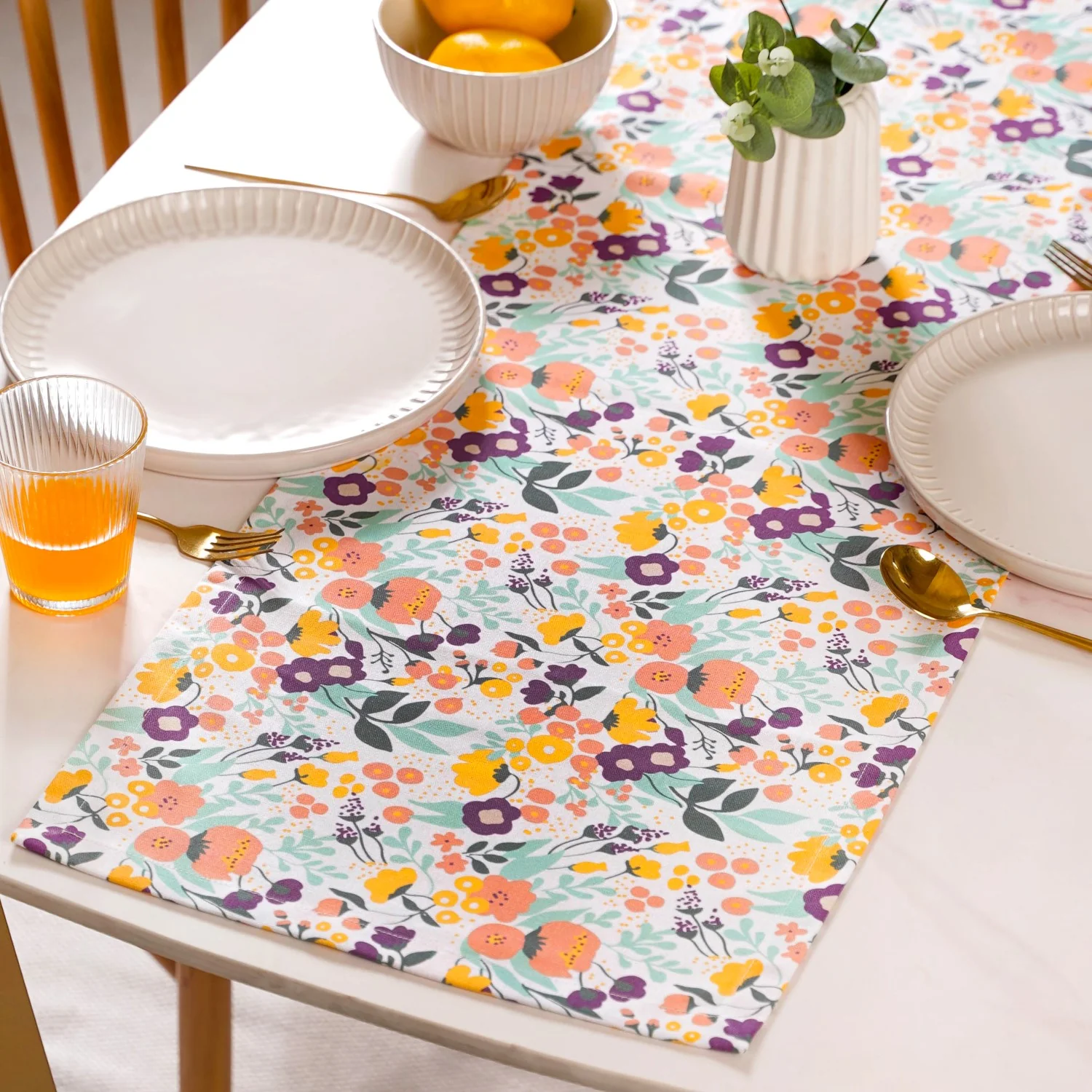 Viola Linen Table Napkins Mats And Runner Set - Image 3