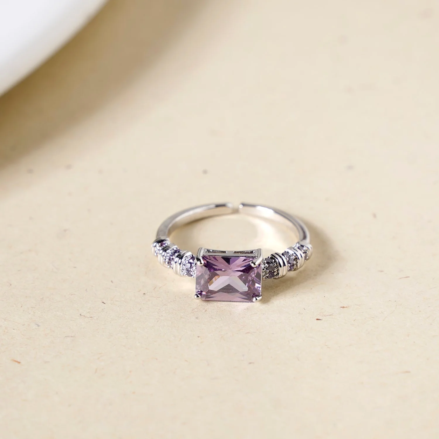 Vivacious Violet Statement Ring - Image 5
