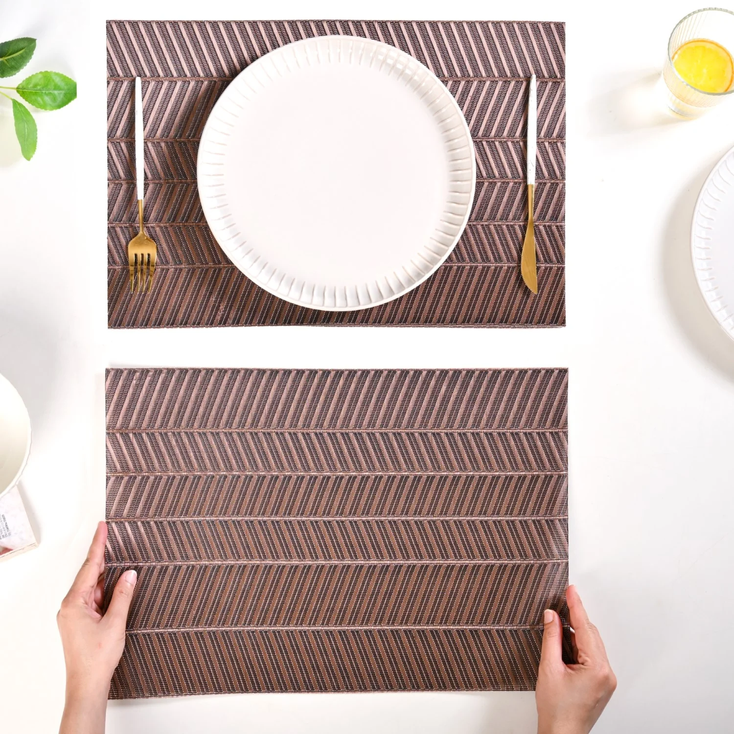 Walnut Weave Placemat Set Of 6 - Image 3