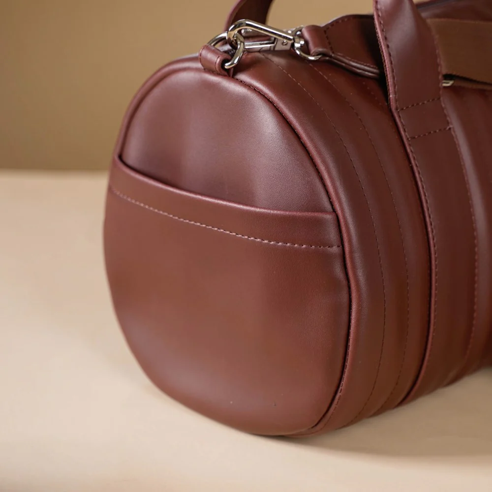 Wanderlust Duffle Bag Brown Small 14x7 Inch - Image 13