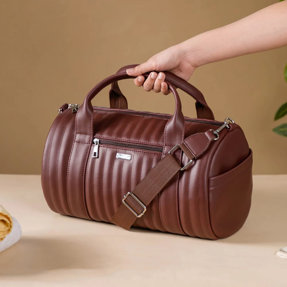Wanderlust Duffle Bag Brown Small 14x7 Inch - Image 2