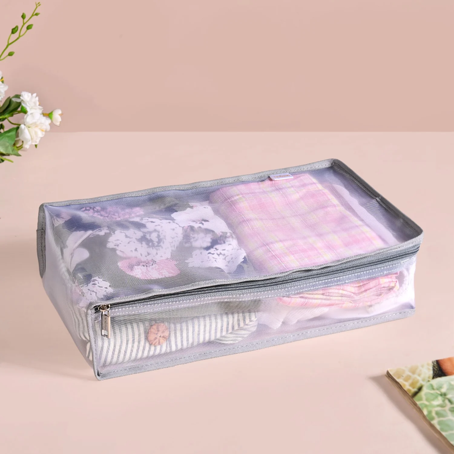 Wardrobe Organiser Storage Bag Duo In Grey - Image 9