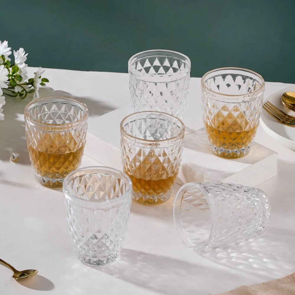 Water Glass Transparent Set Of 6 250 ml - Image 6