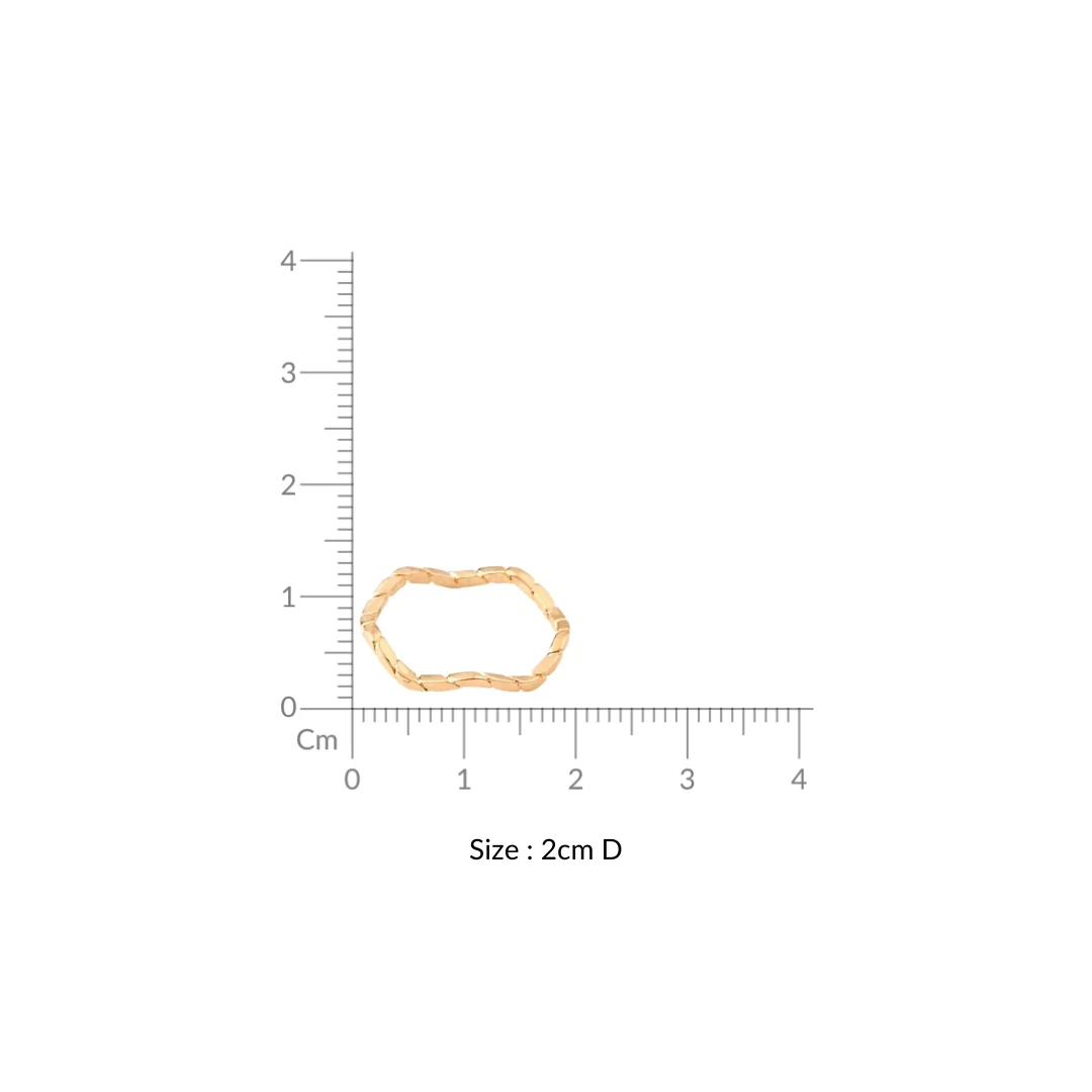 Wavy Minimal Gold Ring - Image 3