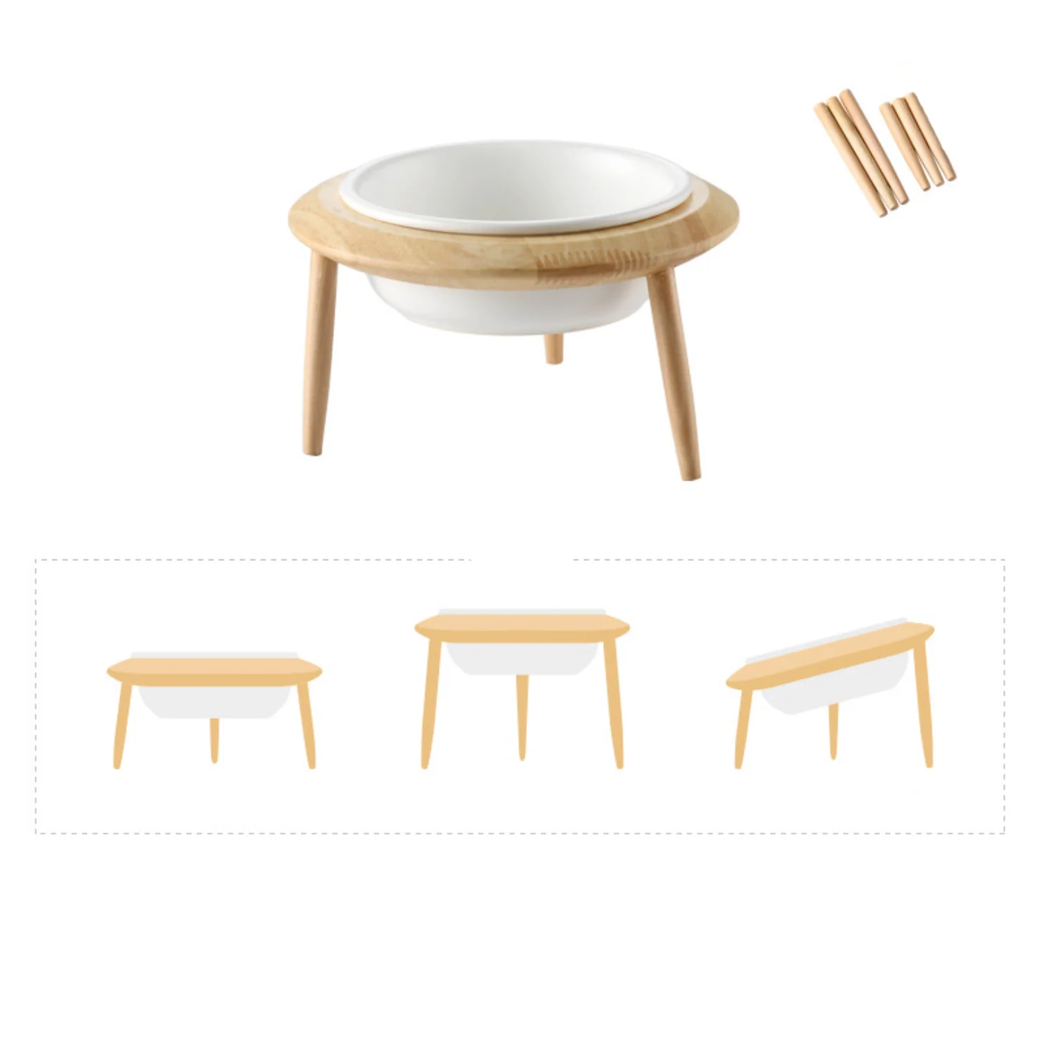 White Bowl with Stand - Image 4