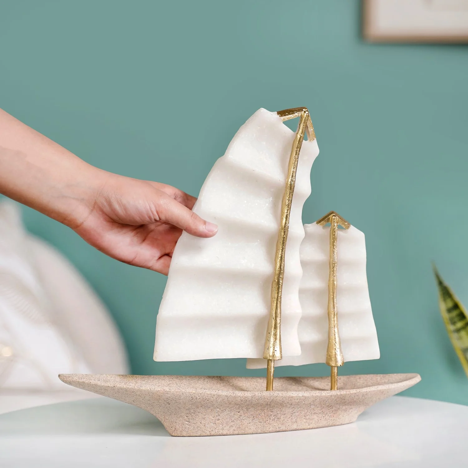 White Catamaran Showpiece - Image 3