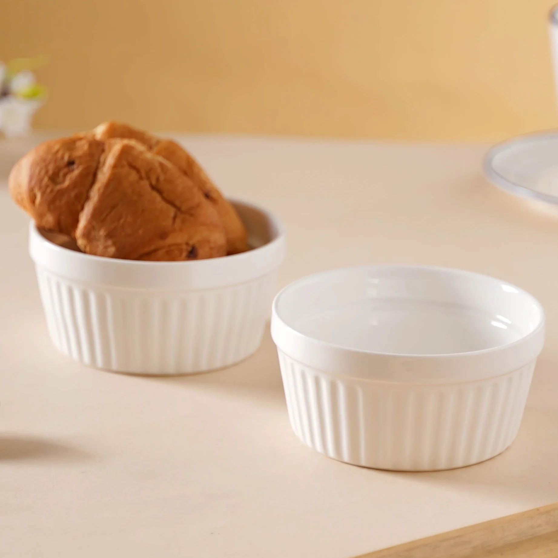 White Textured Ramekin - Image 3